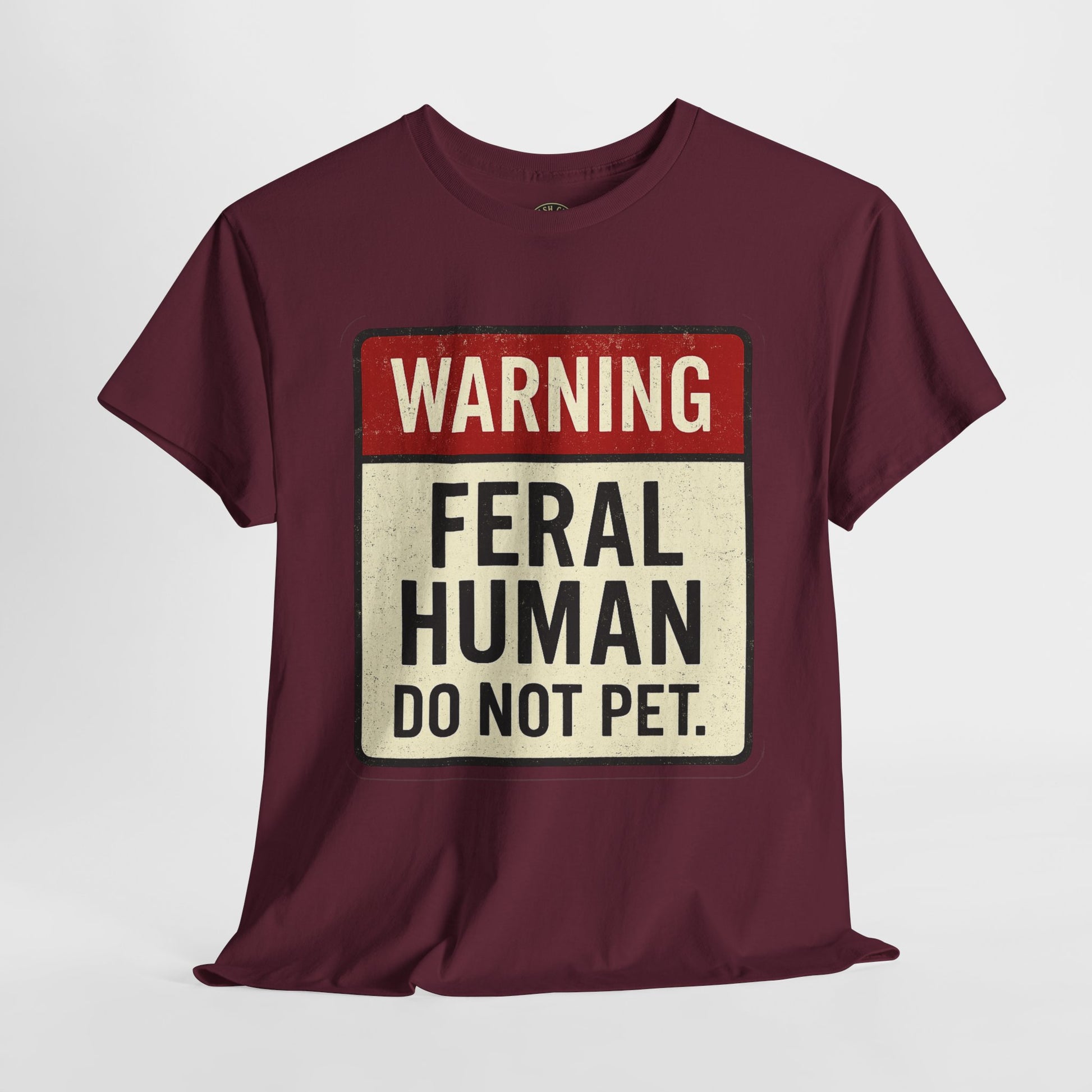 Warning Feral Human Tee: Unisex Humorous Cotton Shirt, Gift for Animal Lovers, Funny Tee, Unique Statement Apparel, Casual Wear, [...]