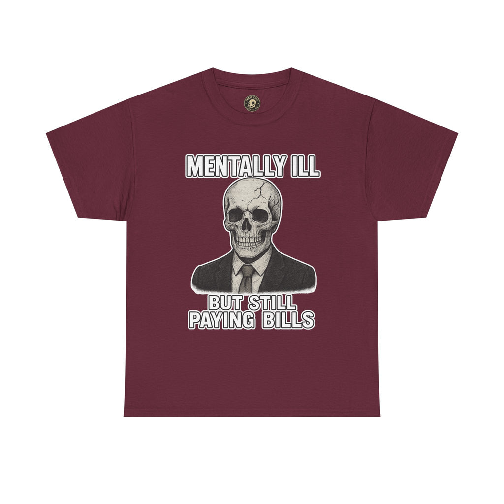 Mental Health Awareness Tee, Unisex Skull Shirt, Funny Graphic Tee, Quirky Casual Wear, Gifts for Friends, Halloween Apparel