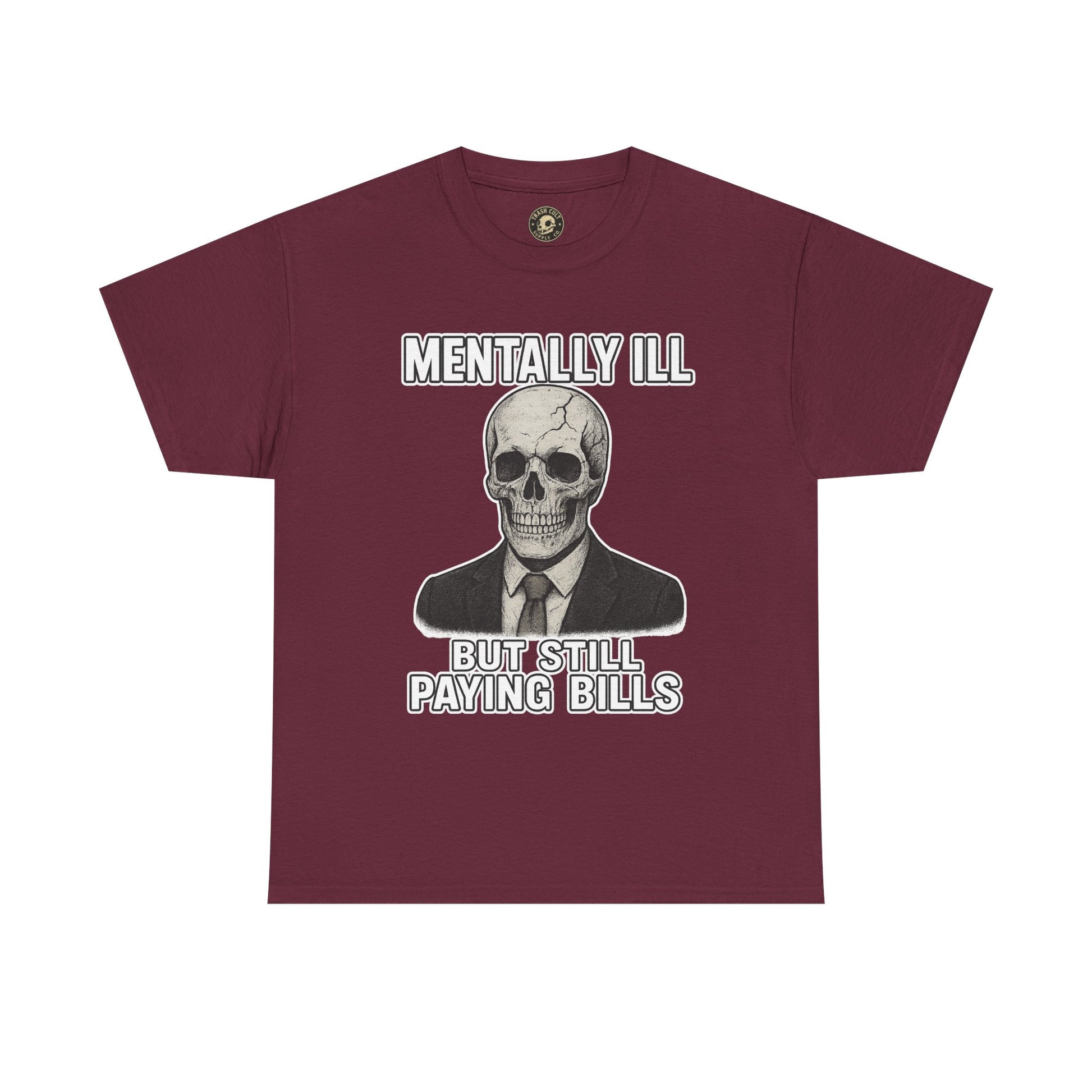 Mental Health Awareness Tee, Unisex Skull Shirt, Funny Graphic Tee, Quirky Casual Wear, Gifts for Friends, Halloween Apparel