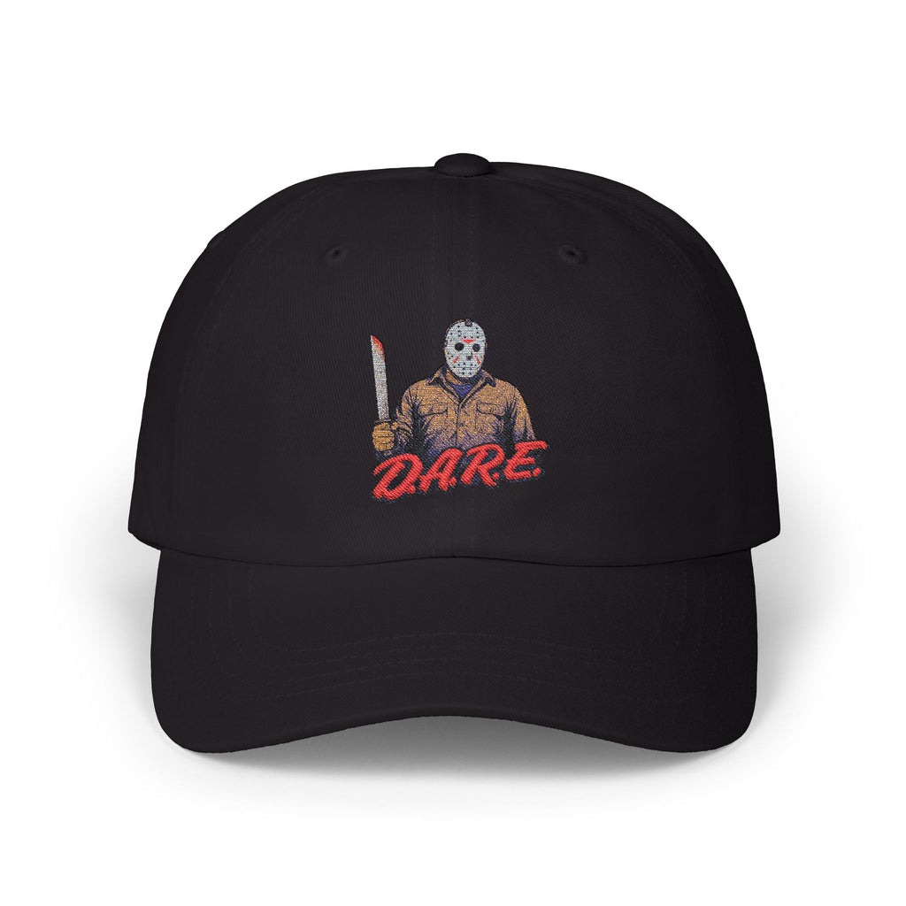 Jason Voorhees D.A.R.E. Parody Dad Hat – 80s Horror Meme Printed Cap
