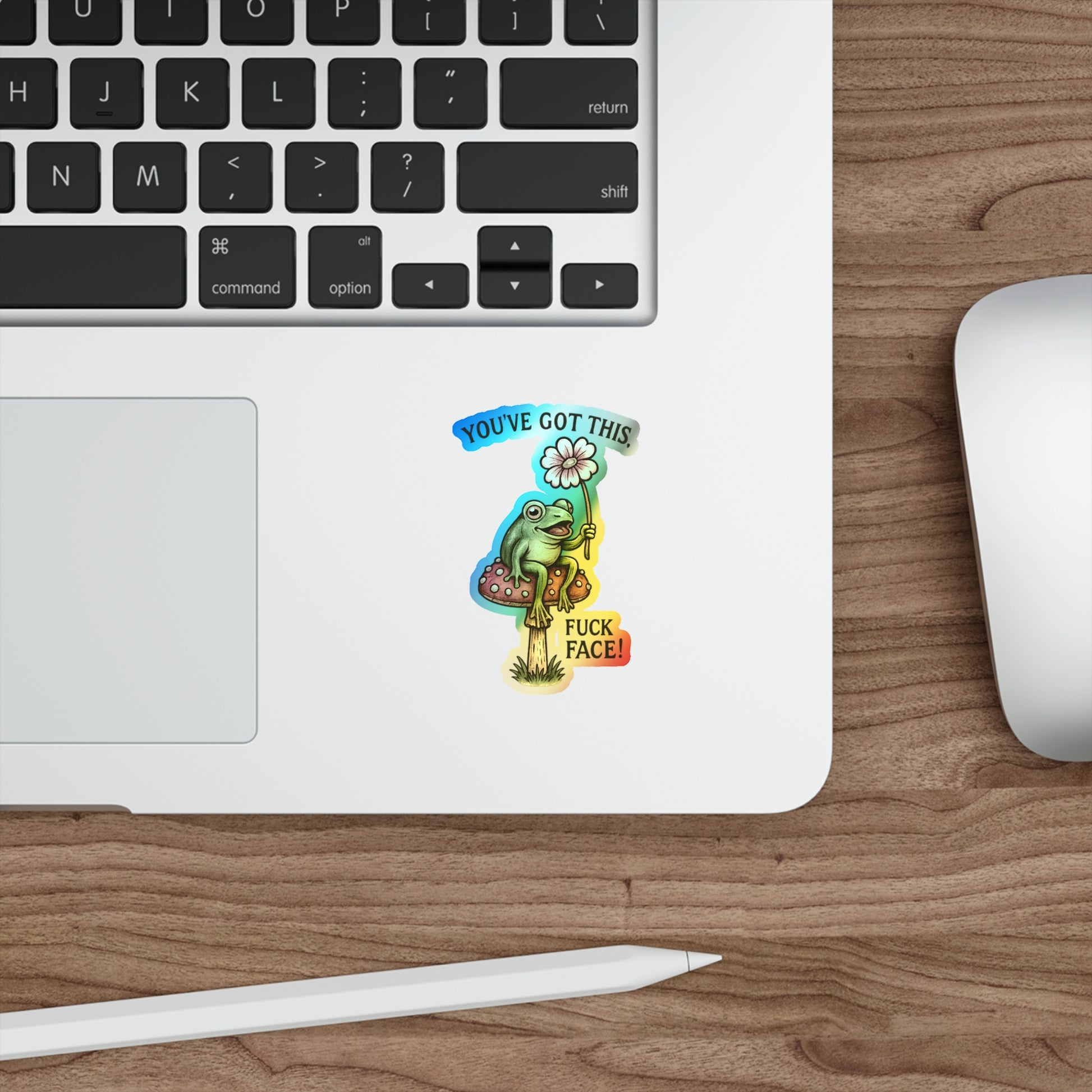 Motivational Holographic Frog Stickers - Fun Decals for Skateboards, Laptops, Water Bottles, Journals, Gift Ideas