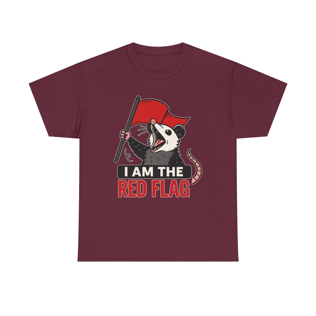 T-Shirt — "I Am The Red Flag" Possum Graphic Tee