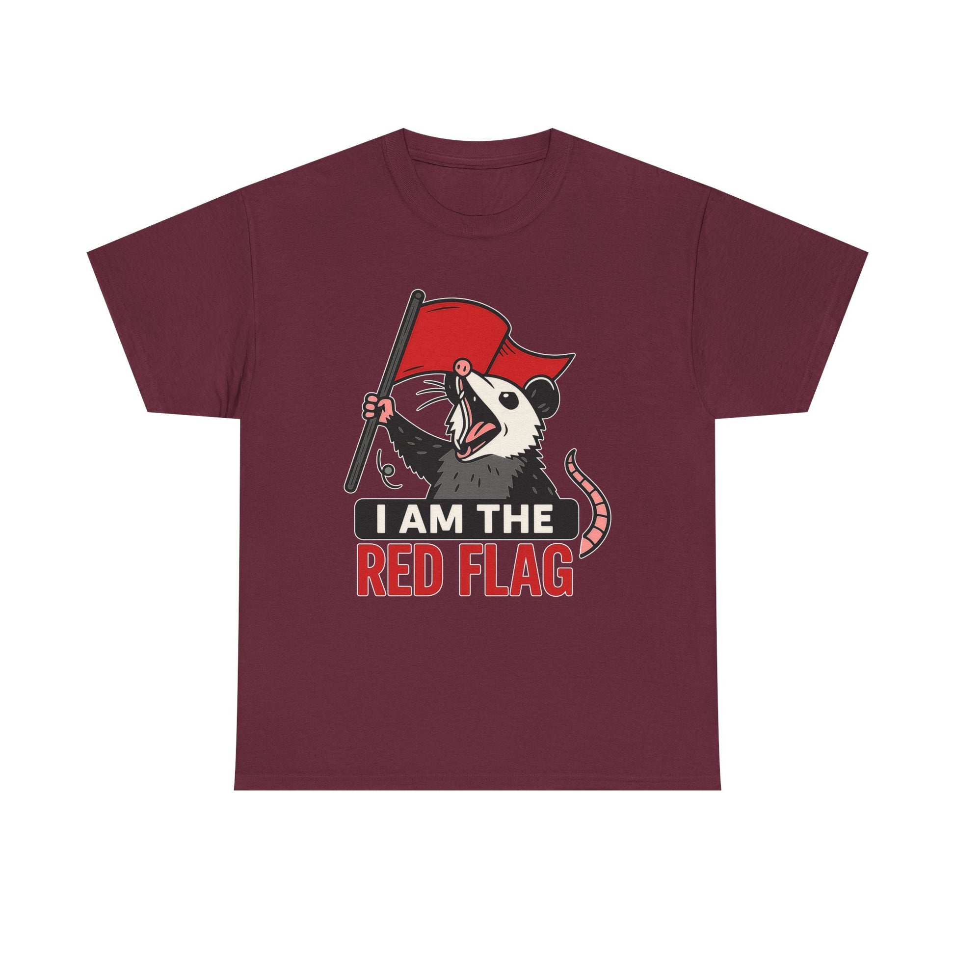 T-Shirt — "I Am The Red Flag" Possum Graphic Tee