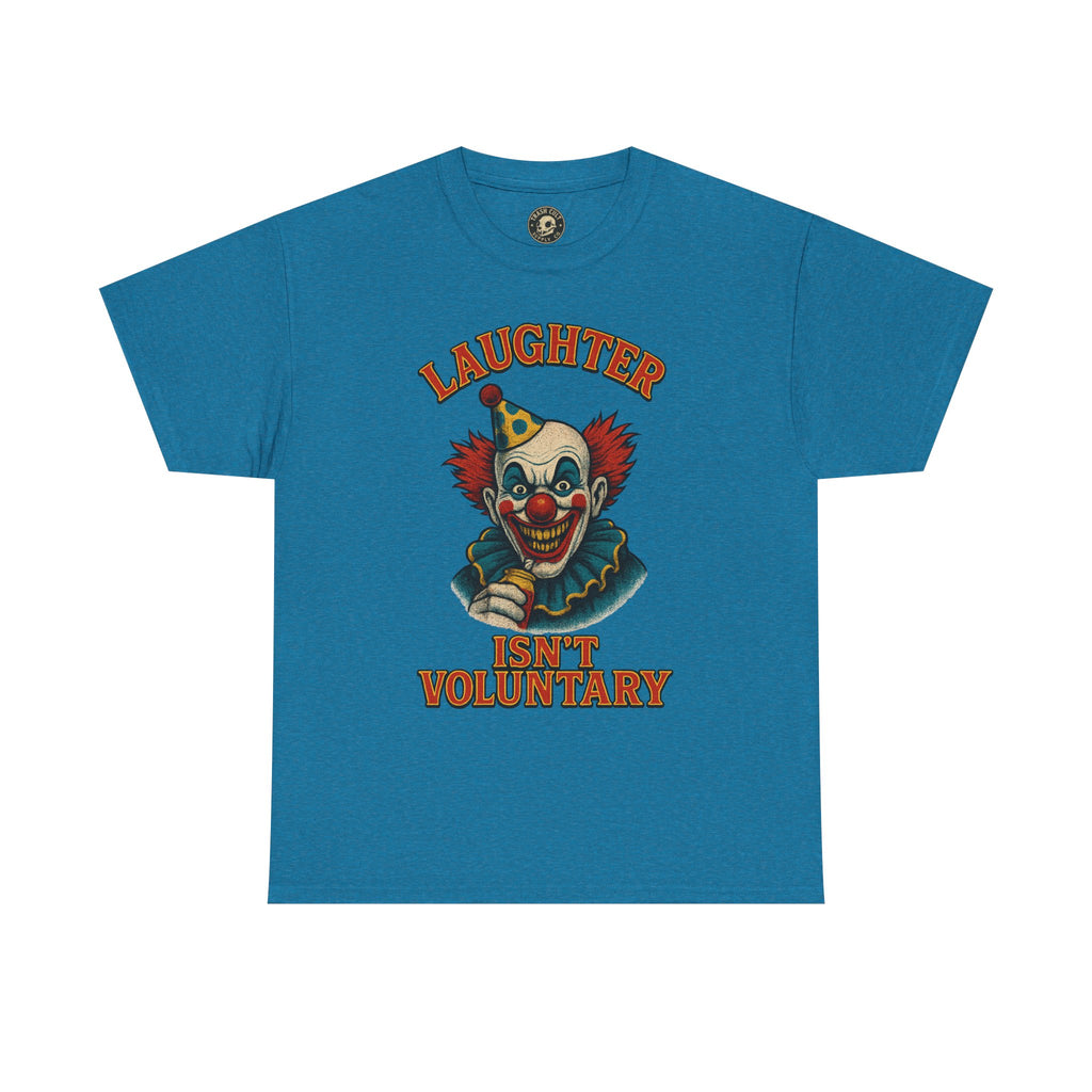 Laughter Isn’t Voluntary Creepy Clown Shirt – Circus Horror Tee – Gildan 5000