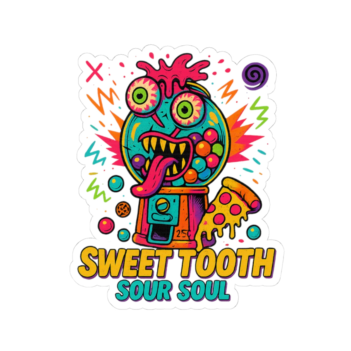 Sweet Tooth, Sour Soul – Limited Edition Kiss Cut Sticker | Illuminasty Drop