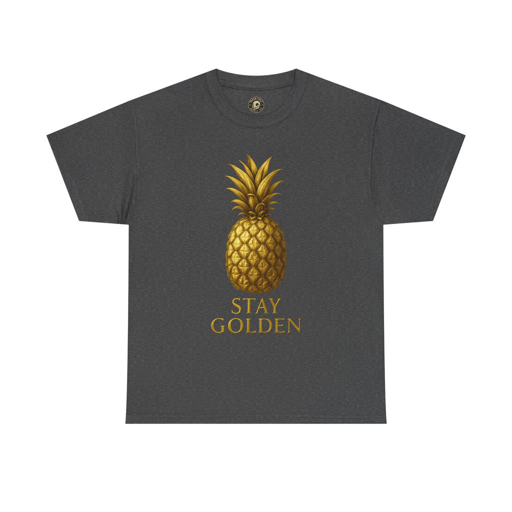 Stay Golden Pineapple Tee - Summer Vibes, Casual Wear, Gift for Her, Tropical Design, Unisex Cotton Tee