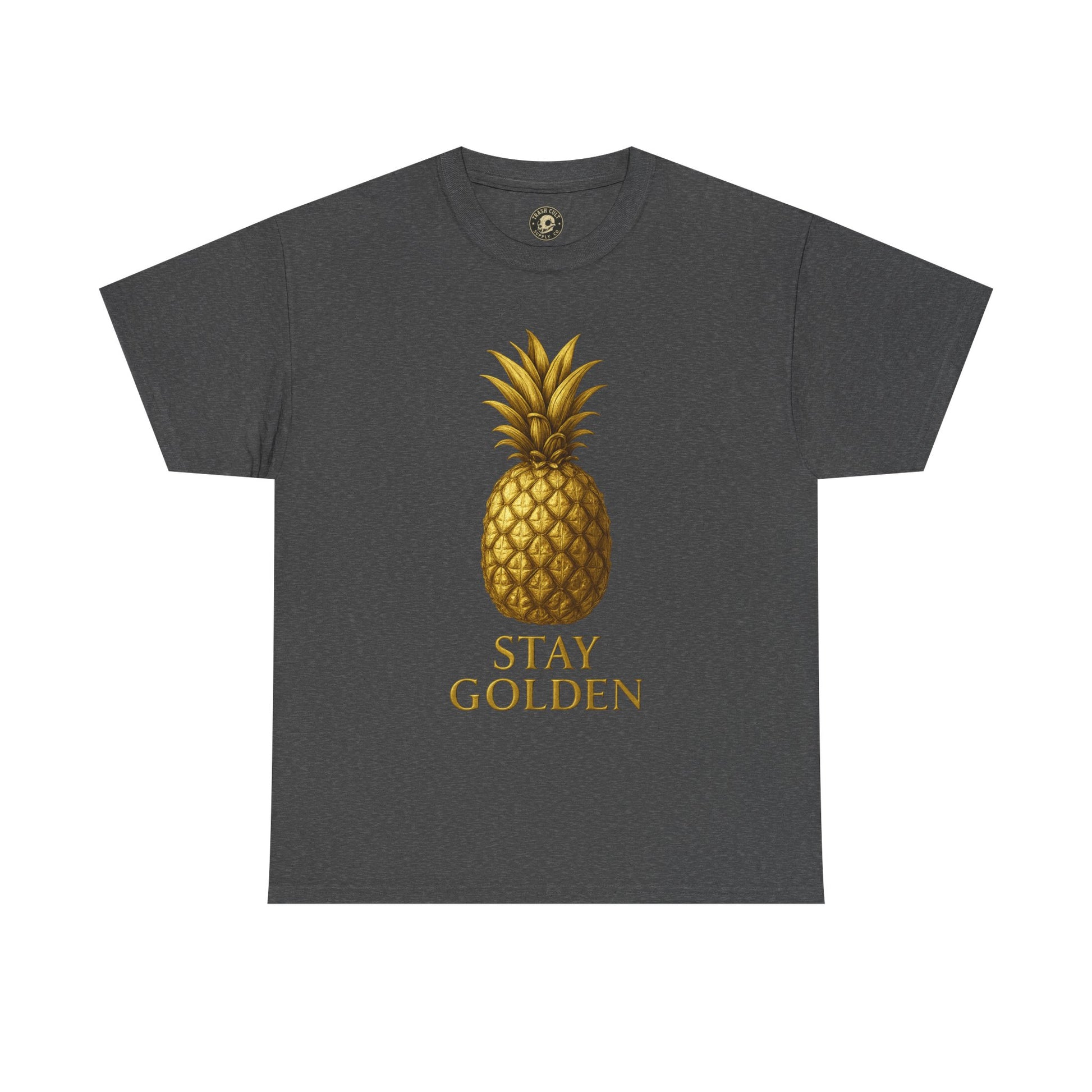 Stay Golden Pineapple Tee - Summer Vibes, Casual Wear, Gift for Her, Tropical Design, Unisex Cotton Tee