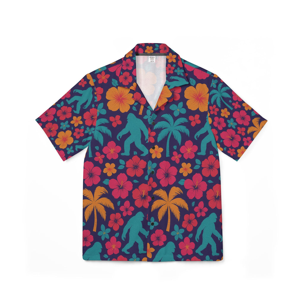 Bigfoot Hawaiian Shirt – Retro Tropical Sasquatch Beachwear for Men