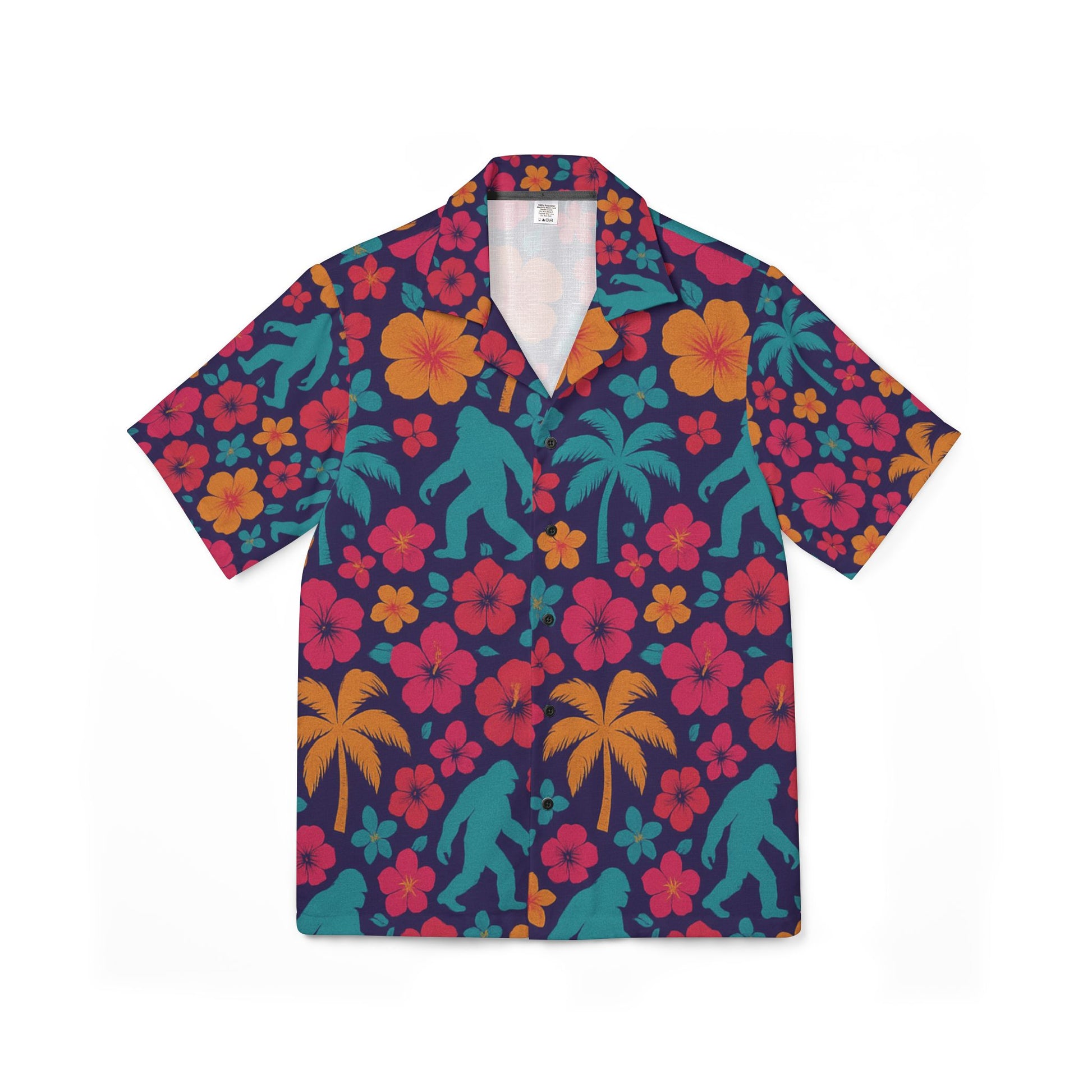 Bigfoot Hawaiian Shirt – Retro Tropical Sasquatch Beachwear for Men