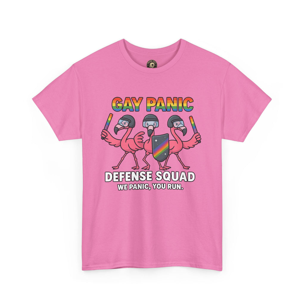 Gay Panic Defense Squad Unisex Heavy Cotton Tee, LGBTQ Pride Tee, Funny Graphic Shirt, Gift for Friends, Summer Fashion