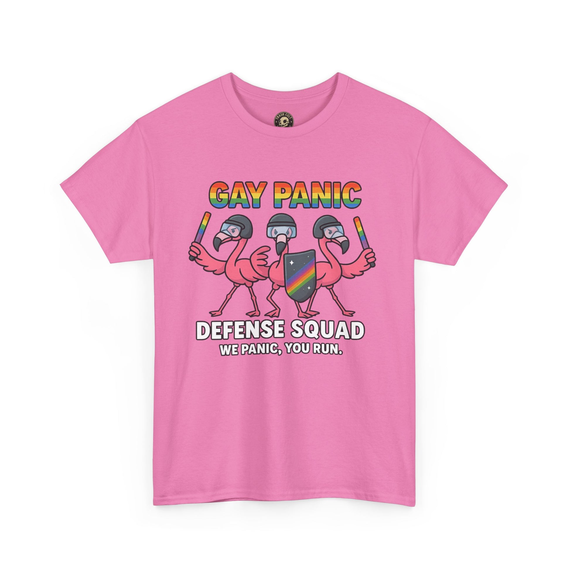 Gay Panic Defense Squad Unisex Heavy Cotton Tee, LGBTQ Pride Tee, Funny Graphic Shirt, Gift for Friends, Summer Fashion