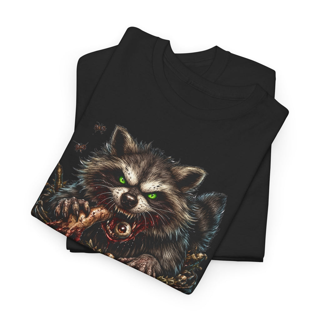 Raccoon 'Trash Cult Supply Co.' Graphic Tee — Vintage Grunge Animal Streetwear