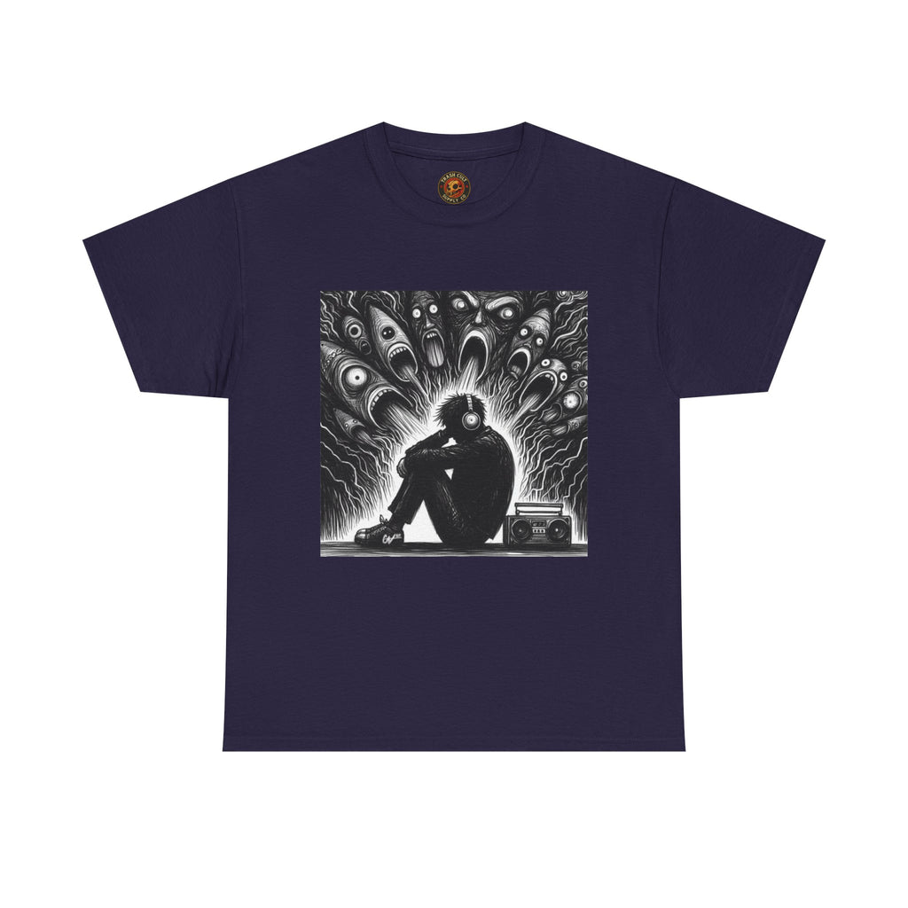 Xian Allen x Trash Cult Shirt – “Turn It Up Louder” | Screaming Chaos Headphones Tee