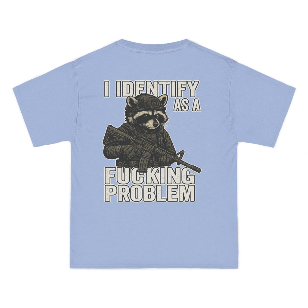 Armed Raccoon “I Identify as a F***ing Problem” T-Shirt – Trash Cult Supply Co.