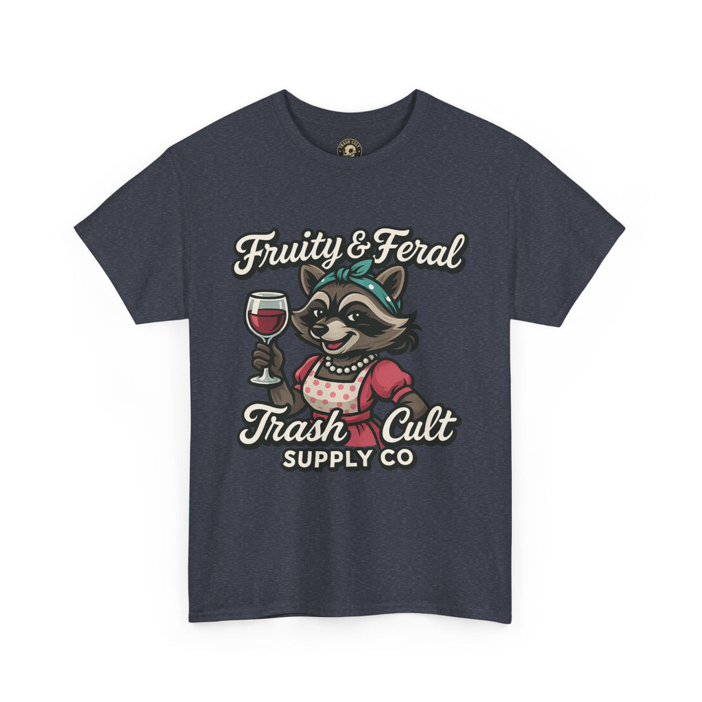 Fruity & Feral Raccoon Housewife Tee – Trash Cult Supply Co. on Gildan 5000