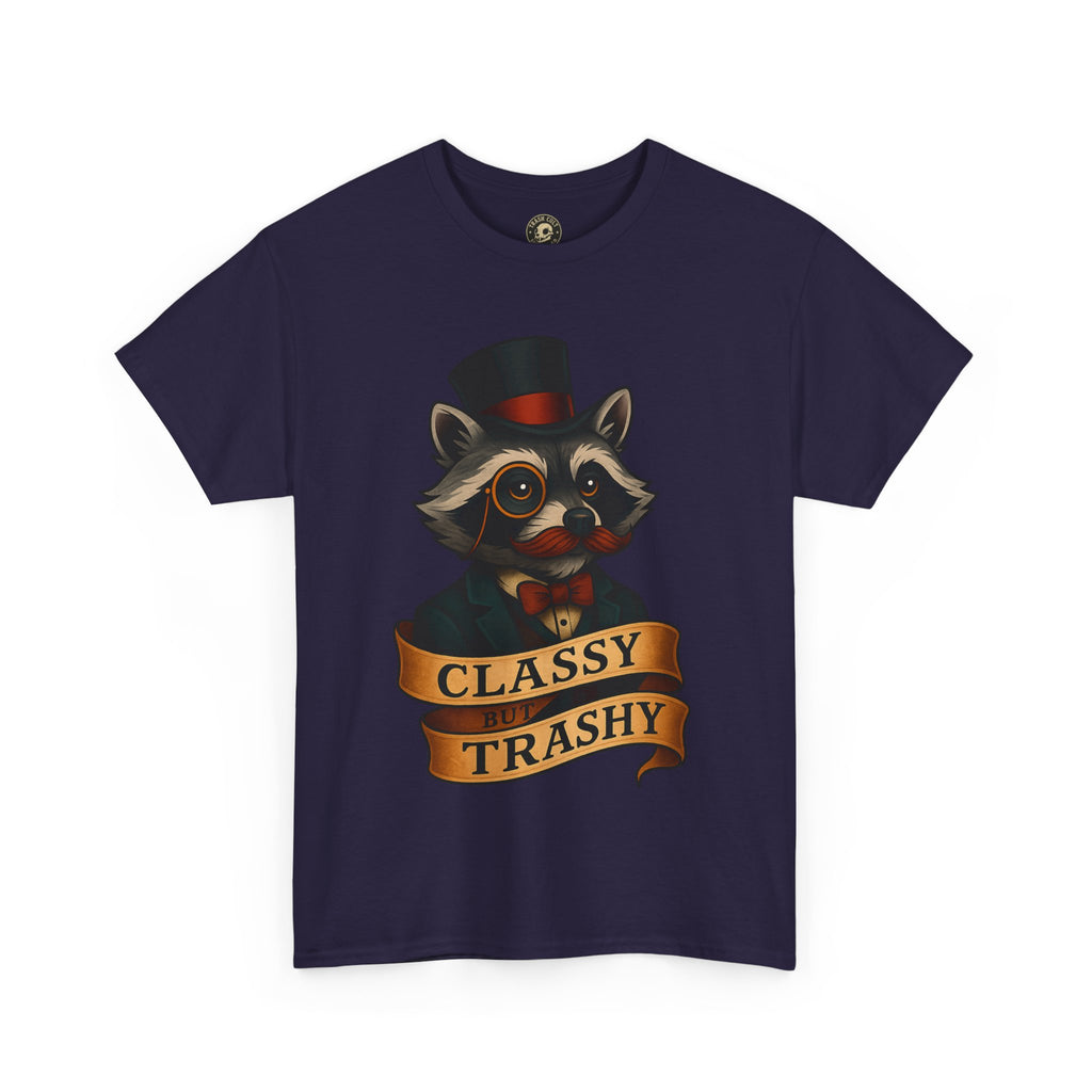 Classy Trashy Raccoon Tee, Unisex Heavy Cotton Tee, Funny Animal Shirt, Unique Gift, Casual Wear, Vintage Style T-Shirt