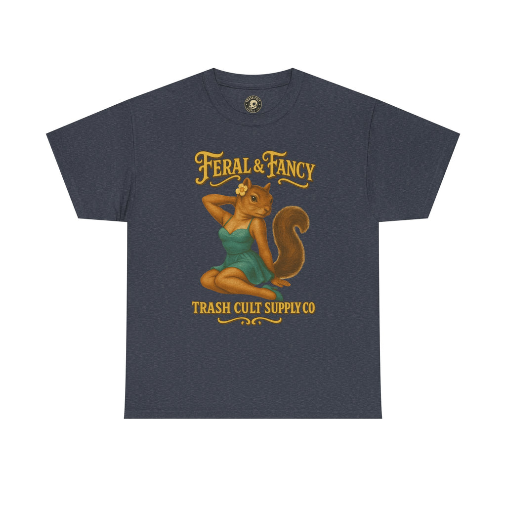 Feral & Fancy Pin-Up Squirrel Shirt – Vintage 1950s Style | Trash Cult Supply Co | Gildan 5000