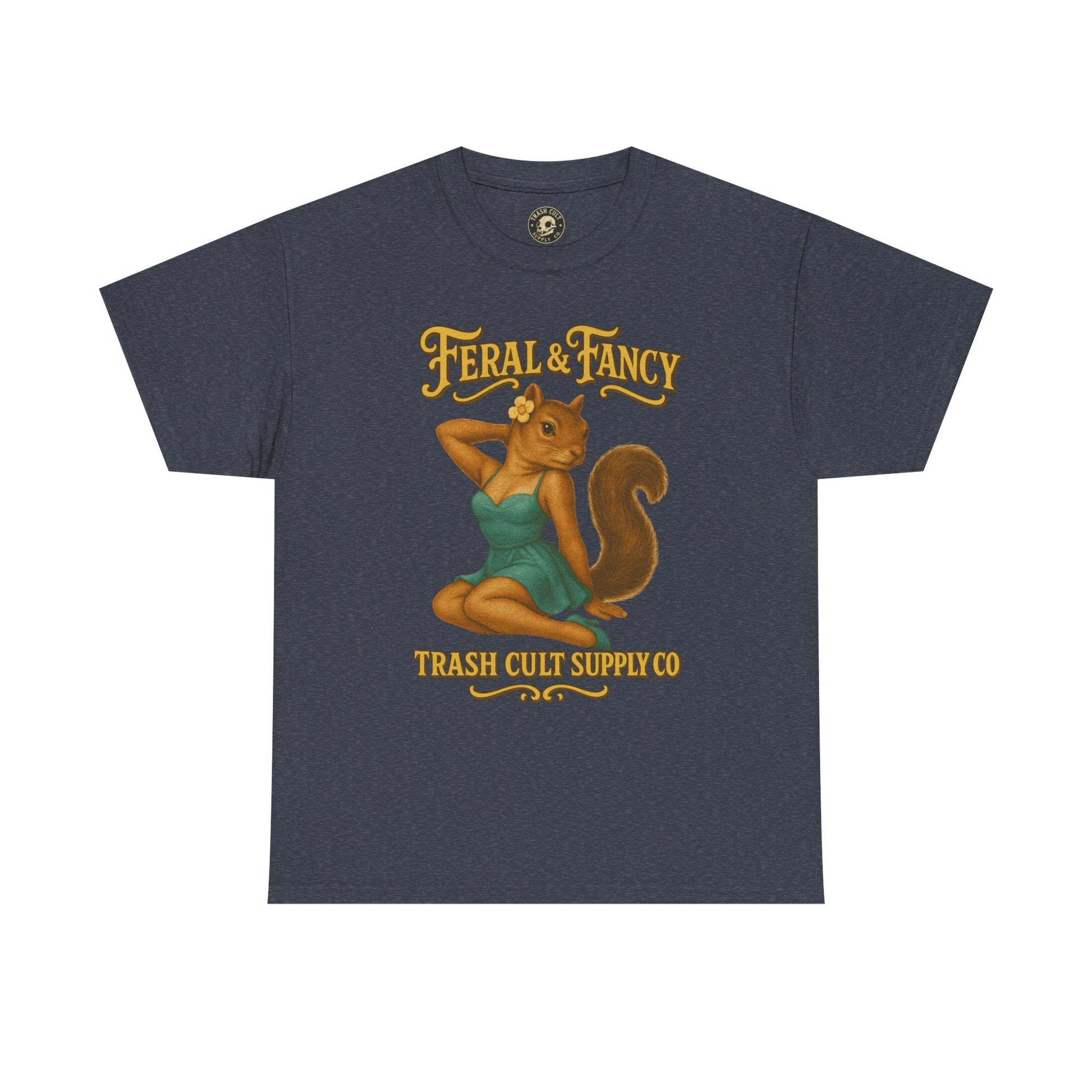Feral & Fancy Pin-Up Squirrel Shirt – Vintage 1950s Style | Trash Cult Supply Co | Gildan 5000