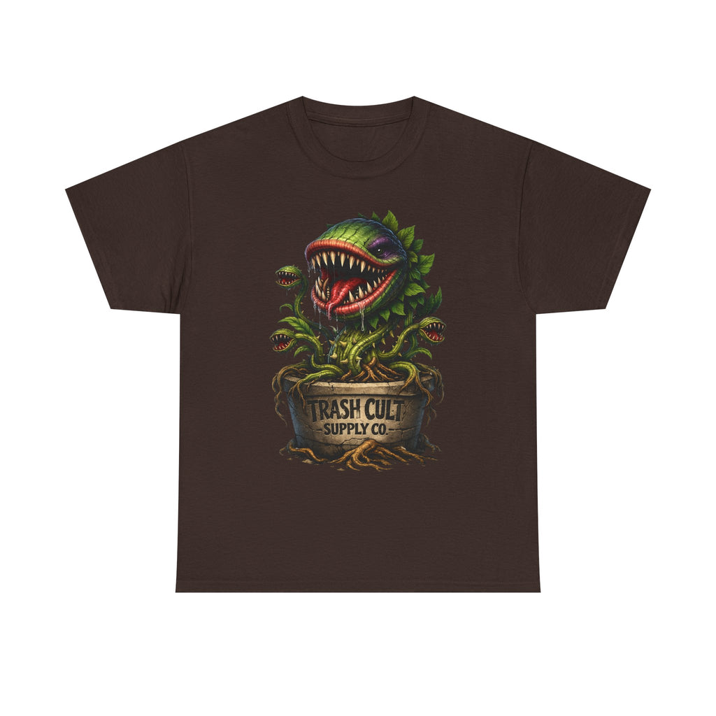 Carnivorous Plant Graphic Tee — "Trash Cult Supply Co." Potted Monster Shirt