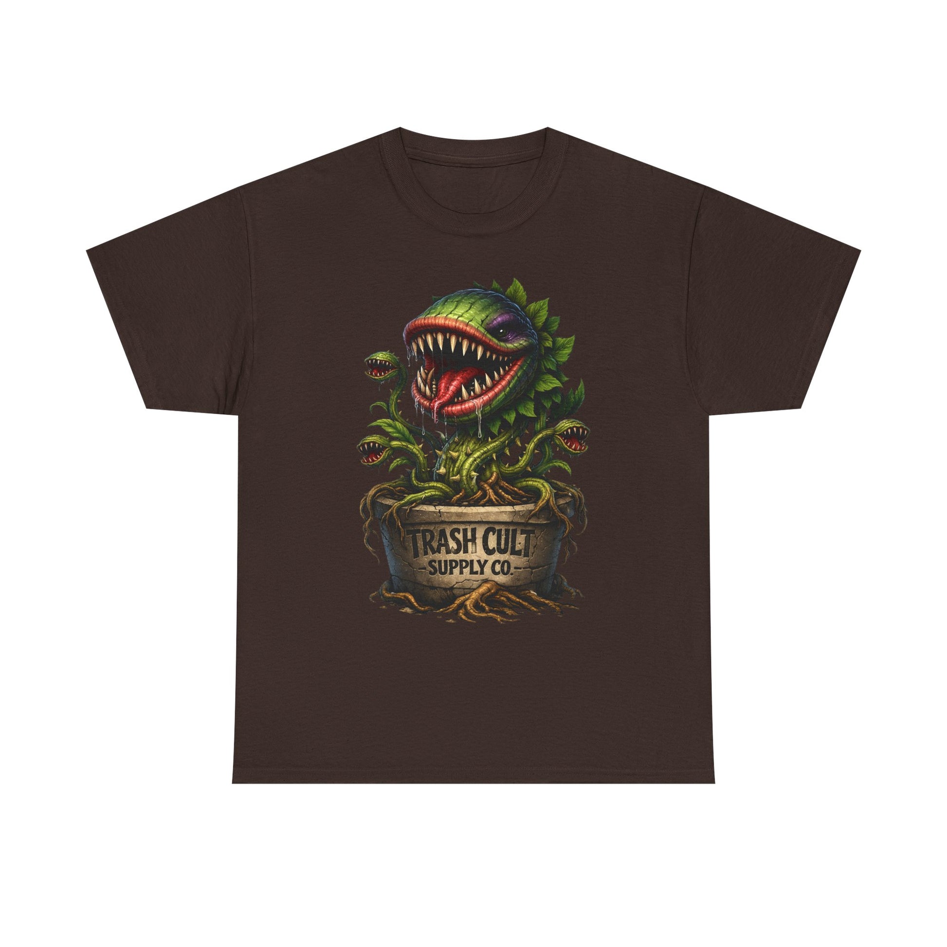 Carnivorous Plant Graphic Tee — "Trash Cult Supply Co." Potted Monster Shirt