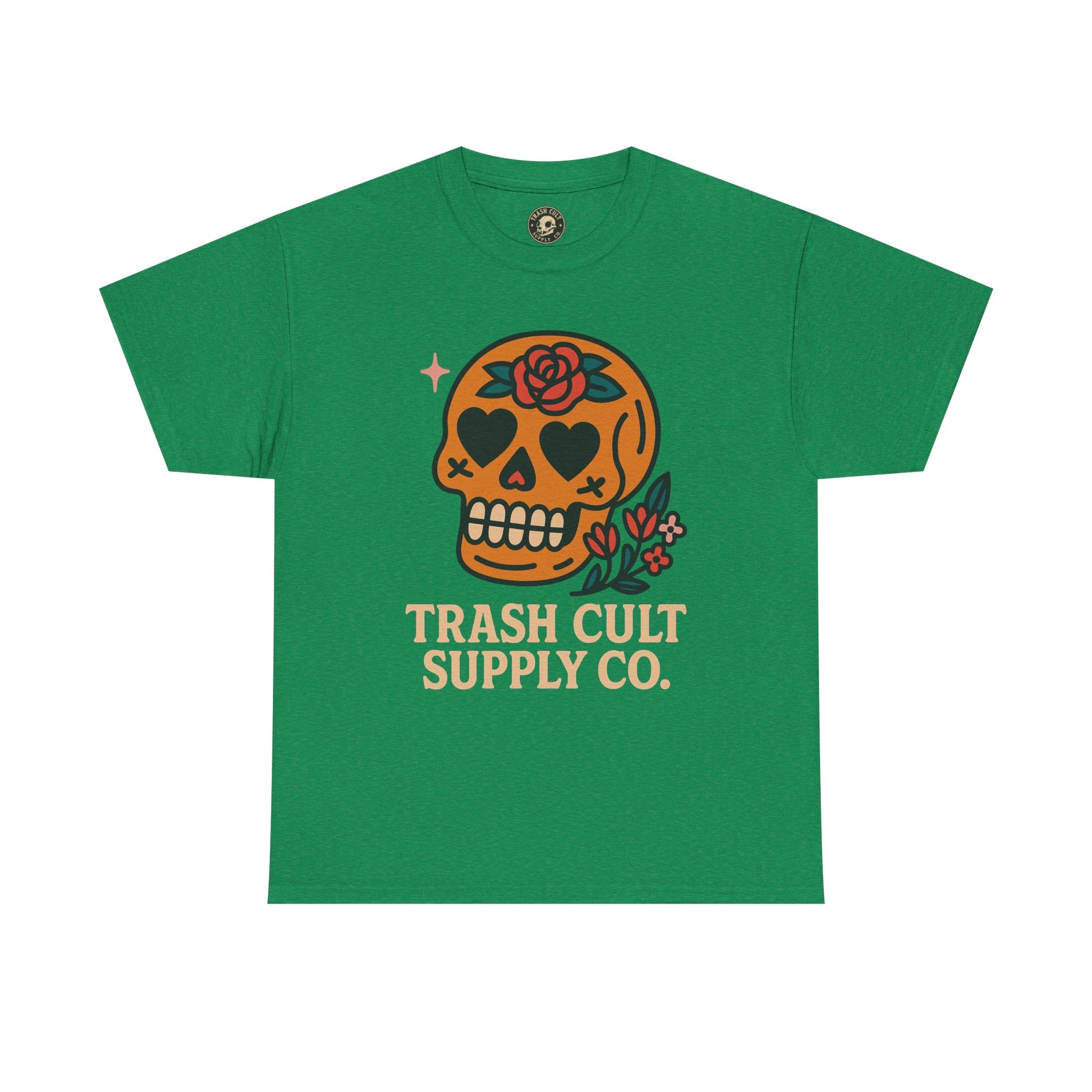 Sugar Skull T-Shirt – Trash Cult Supply Co. – Gildan 5000 Heavy Cotton Tee