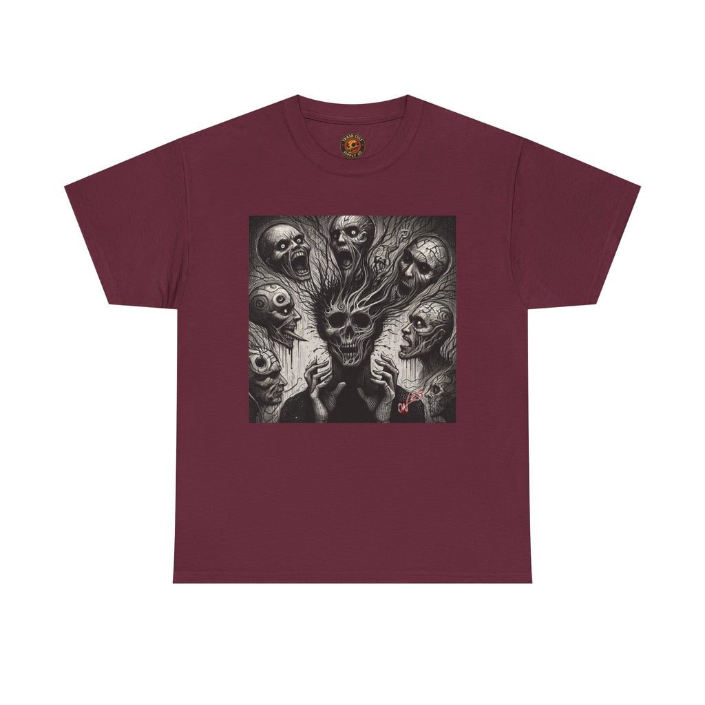 Xian Allen x Trash Cult Shirt – “Voices in the Void” | Horror Skull Scream T-Shirt