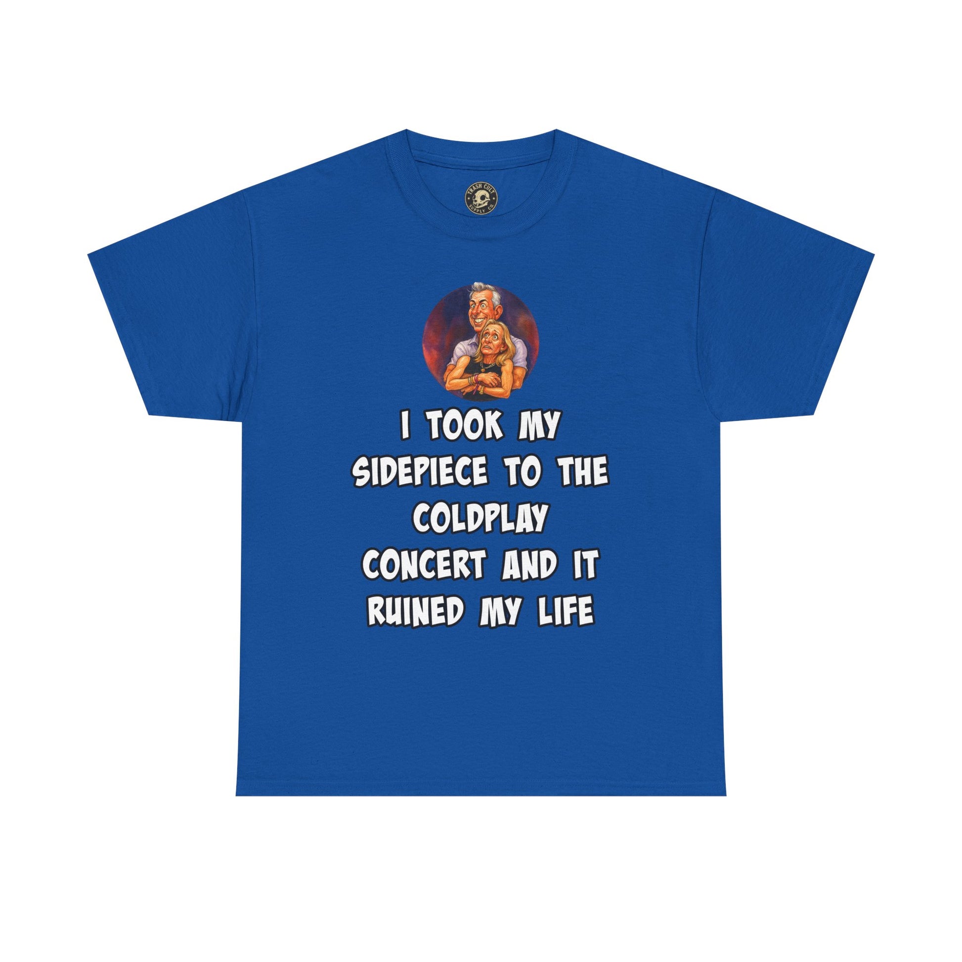 Funny CEO Concert Shirt – “I Took My Sidepiece to the Coldplay Concert” Meme Tee – Gildan 5000