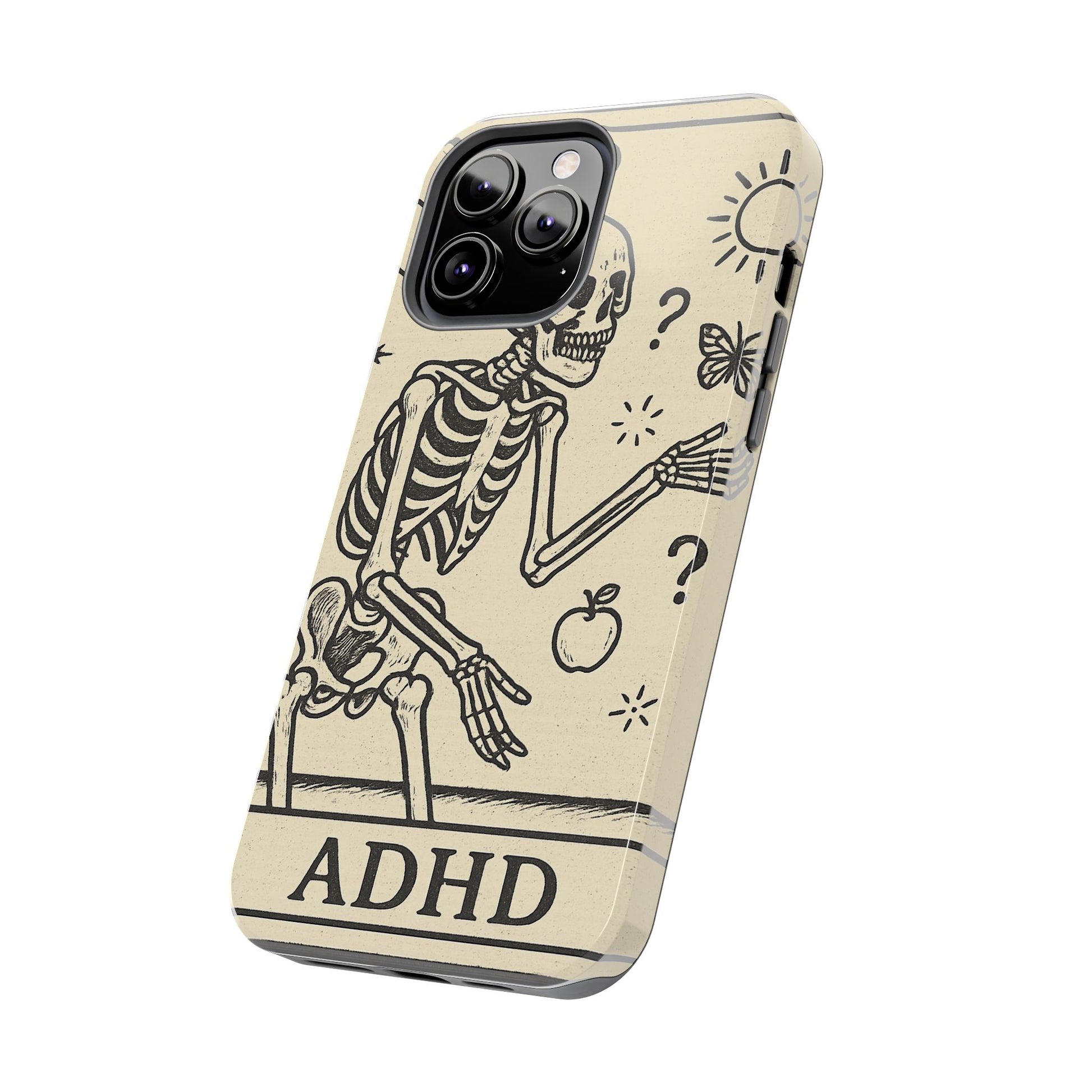 Skeleton ADHD Phone Cases, Unique Phone Cover, Funny ADHD Gift, Quirky Skeleton Design, Cool Accessories for Everyone