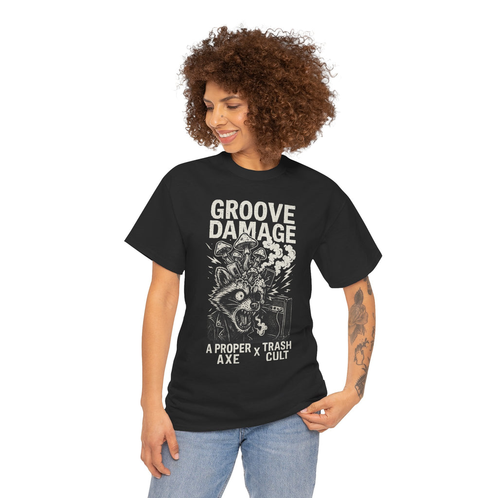 Groove Damage T-Shirt – A Proper Axe x Trash Cult Collab – Stoner Groove Punk Shirt