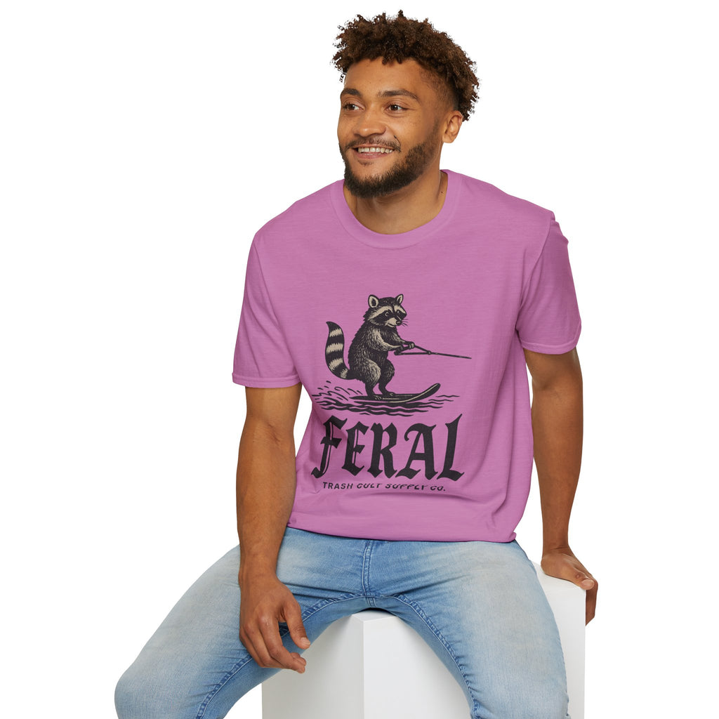 Feral Water Skiing Raccoon Vintage Shirt – Trash Cult Supply Co. | Gildan 2000 Softstyle