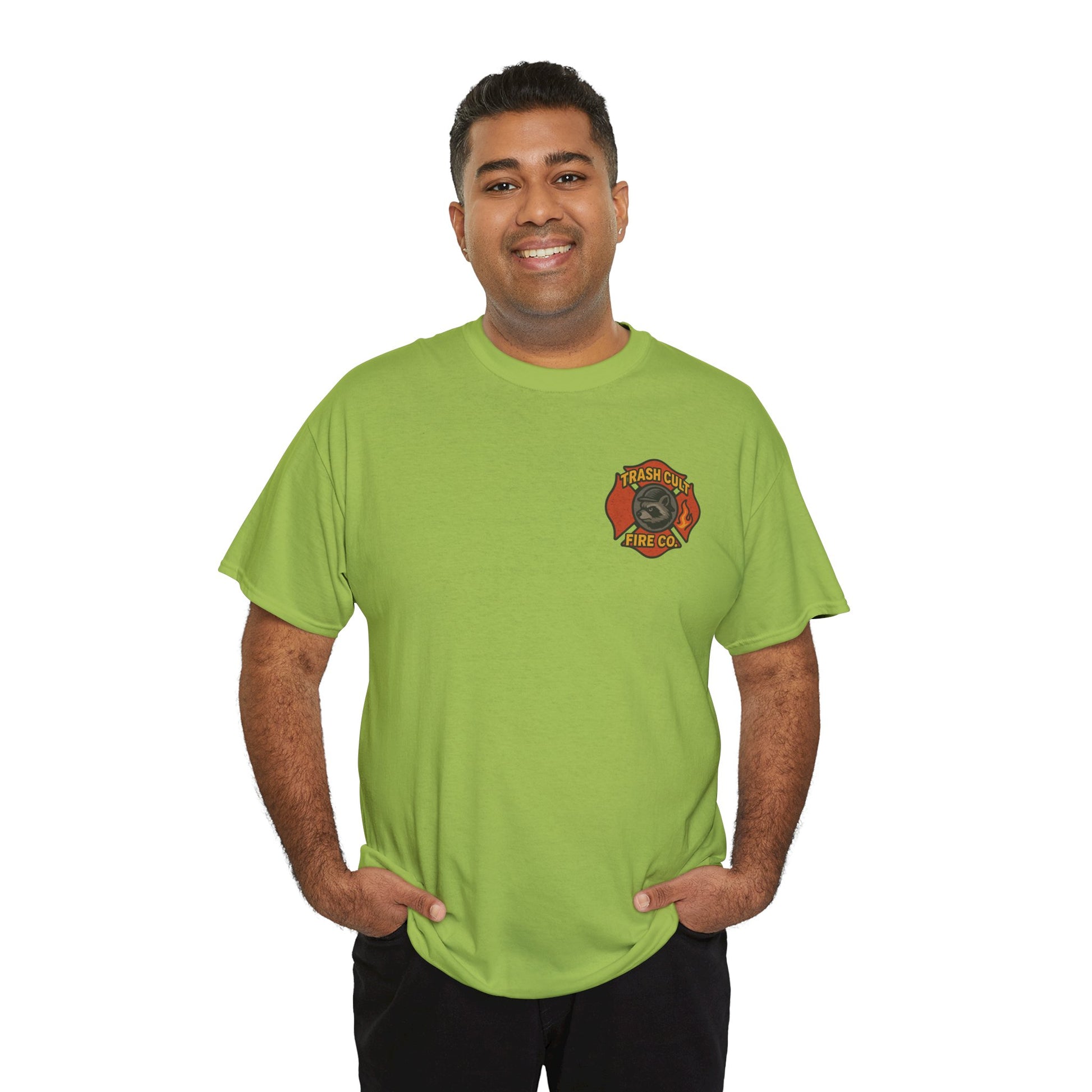Trash Cult Fire Co. Unisex Tee - Quirky Raccoon Design, Fun Gift, Casual Wear, Firefighter Humor, Unique Apparel