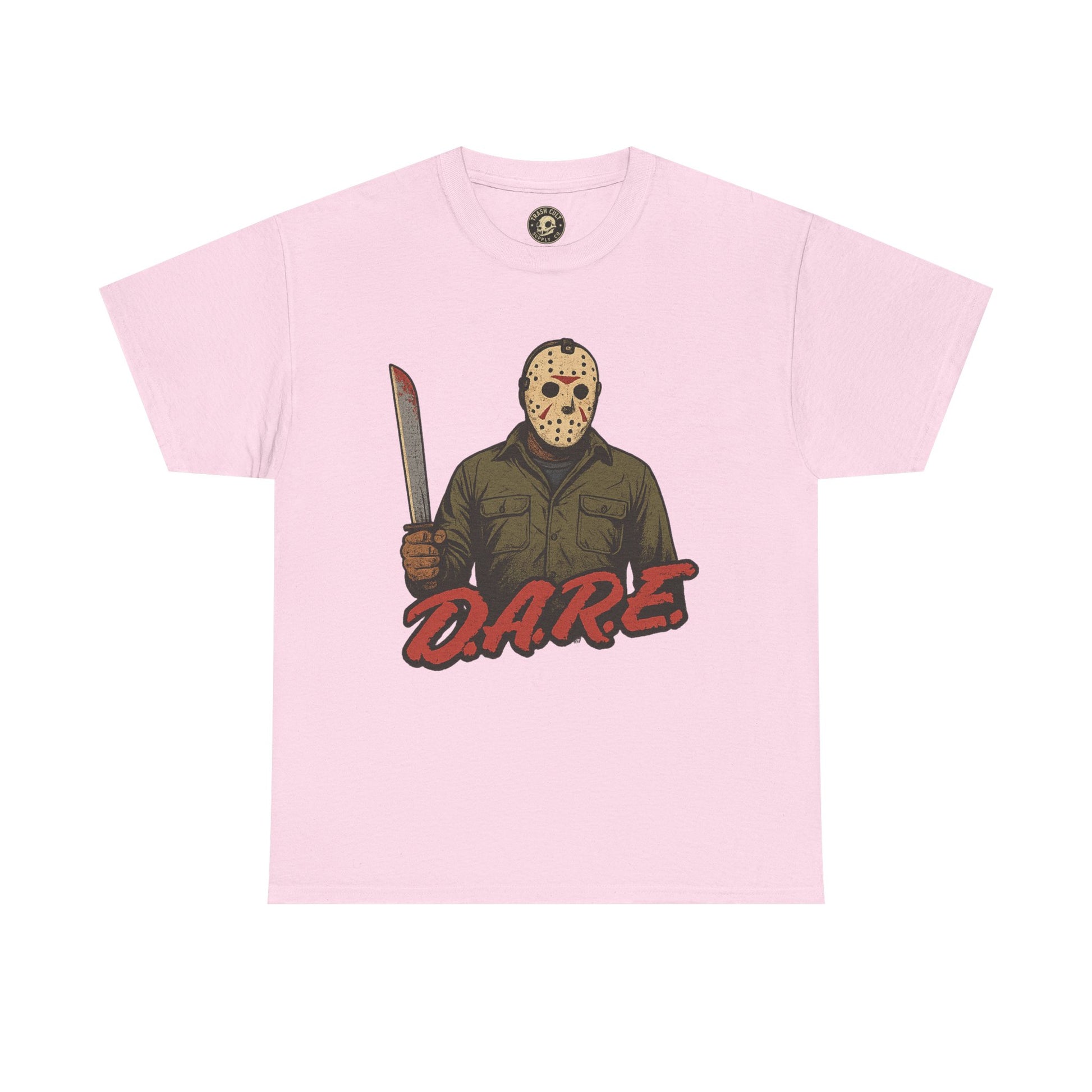 Jason Voorhees D.A.R.E. Parody Shirt – 1980s Horror Meme Tee | Gildan 5000 Slasher Graphic