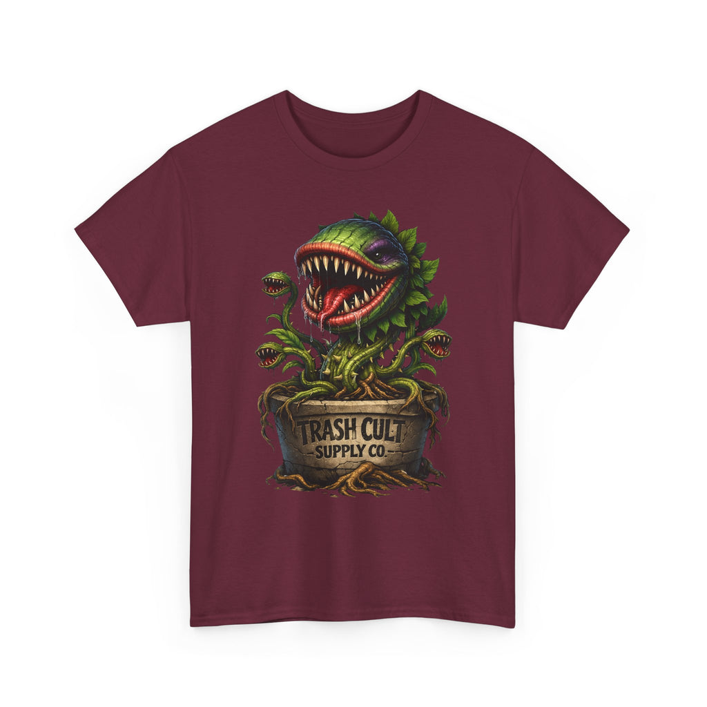 Carnivorous Plant Graphic Tee — "Trash Cult Supply Co." Potted Monster Shirt