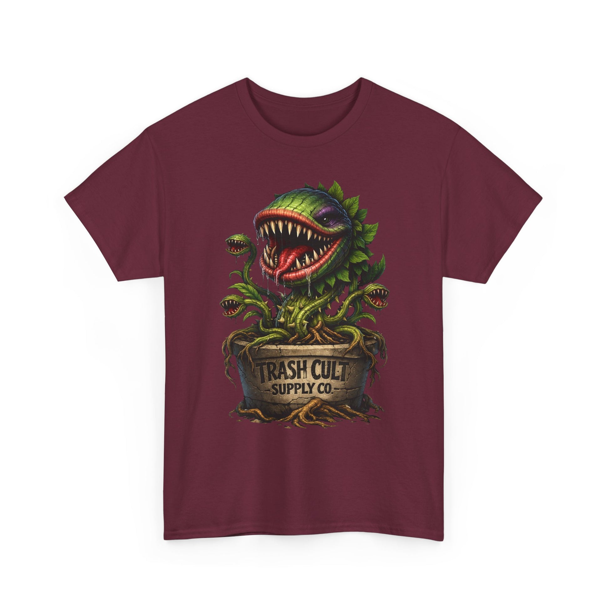Carnivorous Plant Graphic Tee — "Trash Cult Supply Co." Potted Monster Shirt