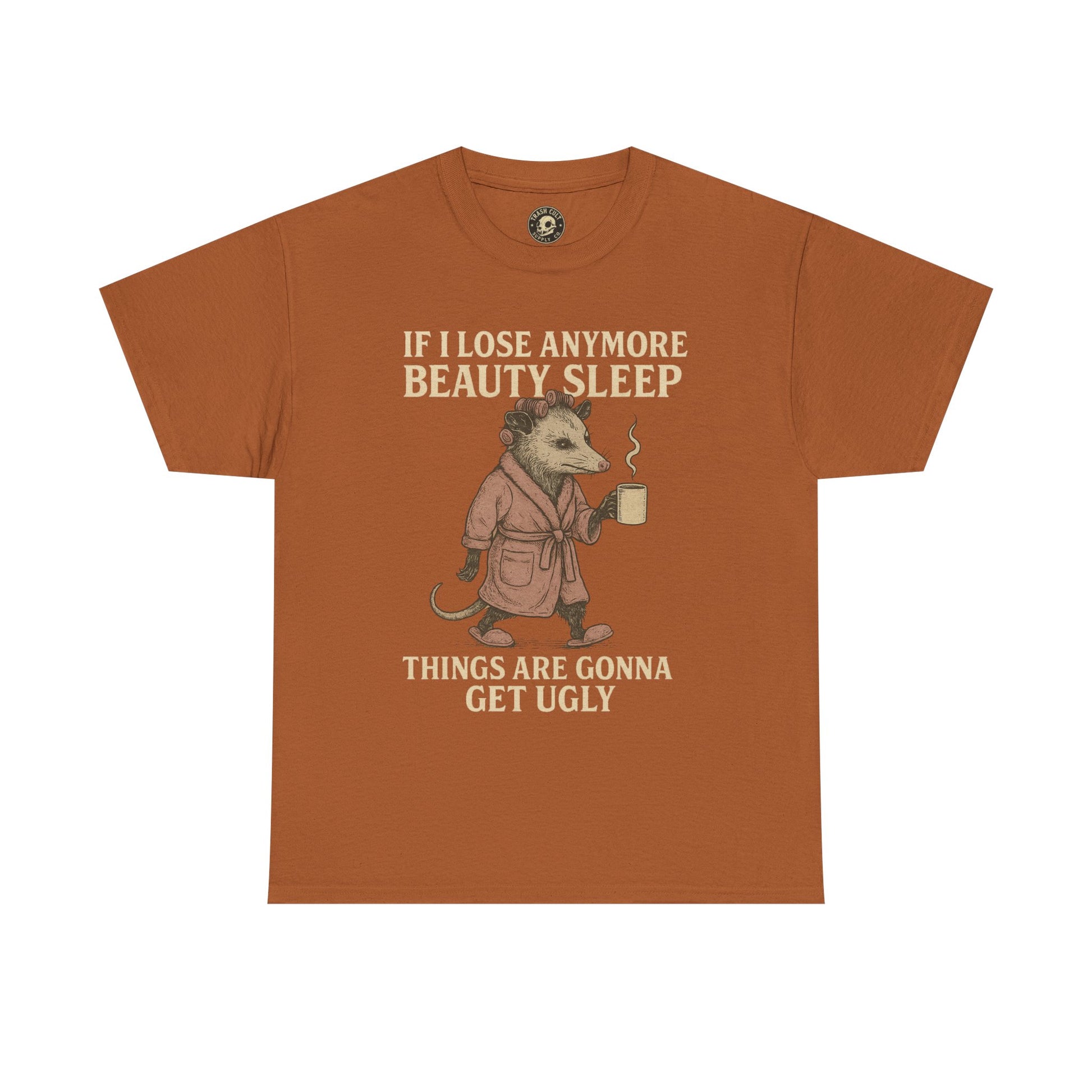 Funny Unisex Heavy Cotton Tee - "If I Lose Anymore Beauty Sleep, Things Are Gonna Get Ugly" - Gift, Sleepwear, Humor, Casual Wear, [...]
