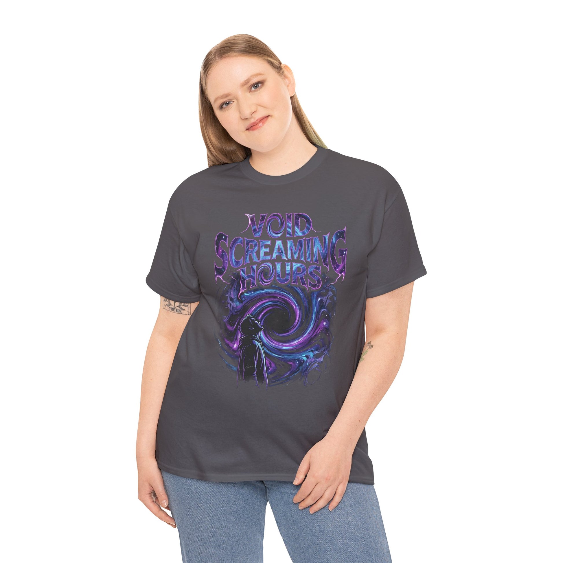 Void Screaming Hours Tee — Gothic Cosmic Horror T‑Shirt