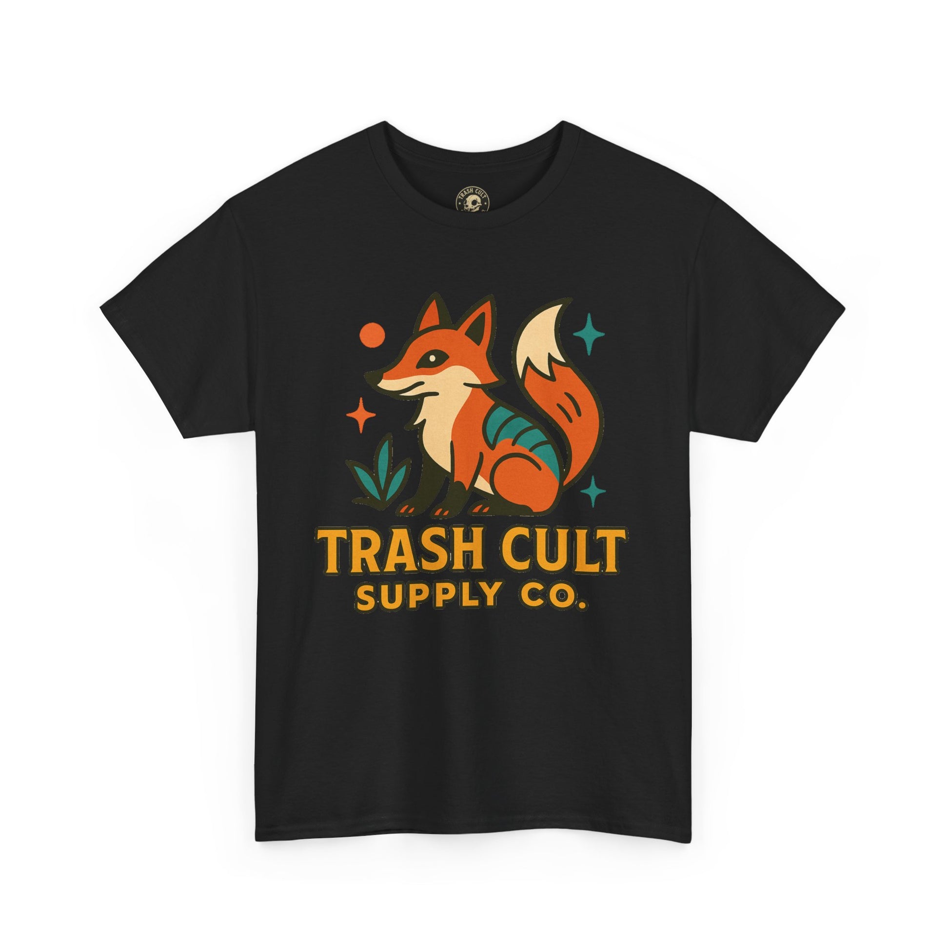 Trash Cult Fox Unisex Heavy Cotton Tee - Eco-Friendly Fashion Statement, Perfect for Nature Lovers, Casual Wear, Gifts, and Festivals