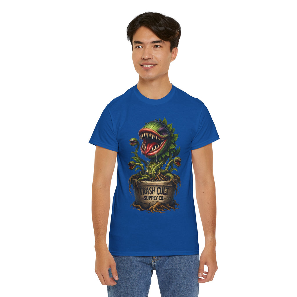 Carnivorous Plant Graphic Tee — "Trash Cult Supply Co." Potted Monster Shirt