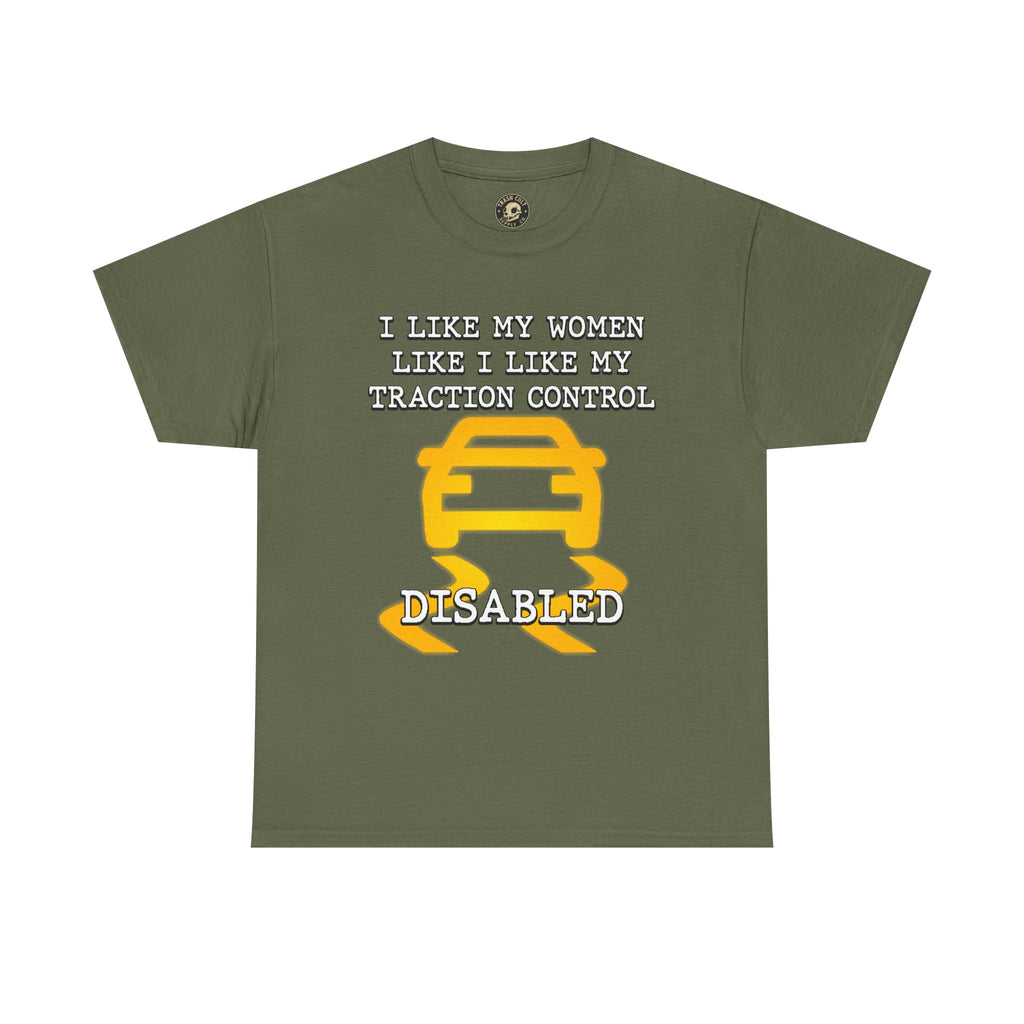 “Traction Control: Off. Standards: Lower.” Funny Car Meme T-Shirt