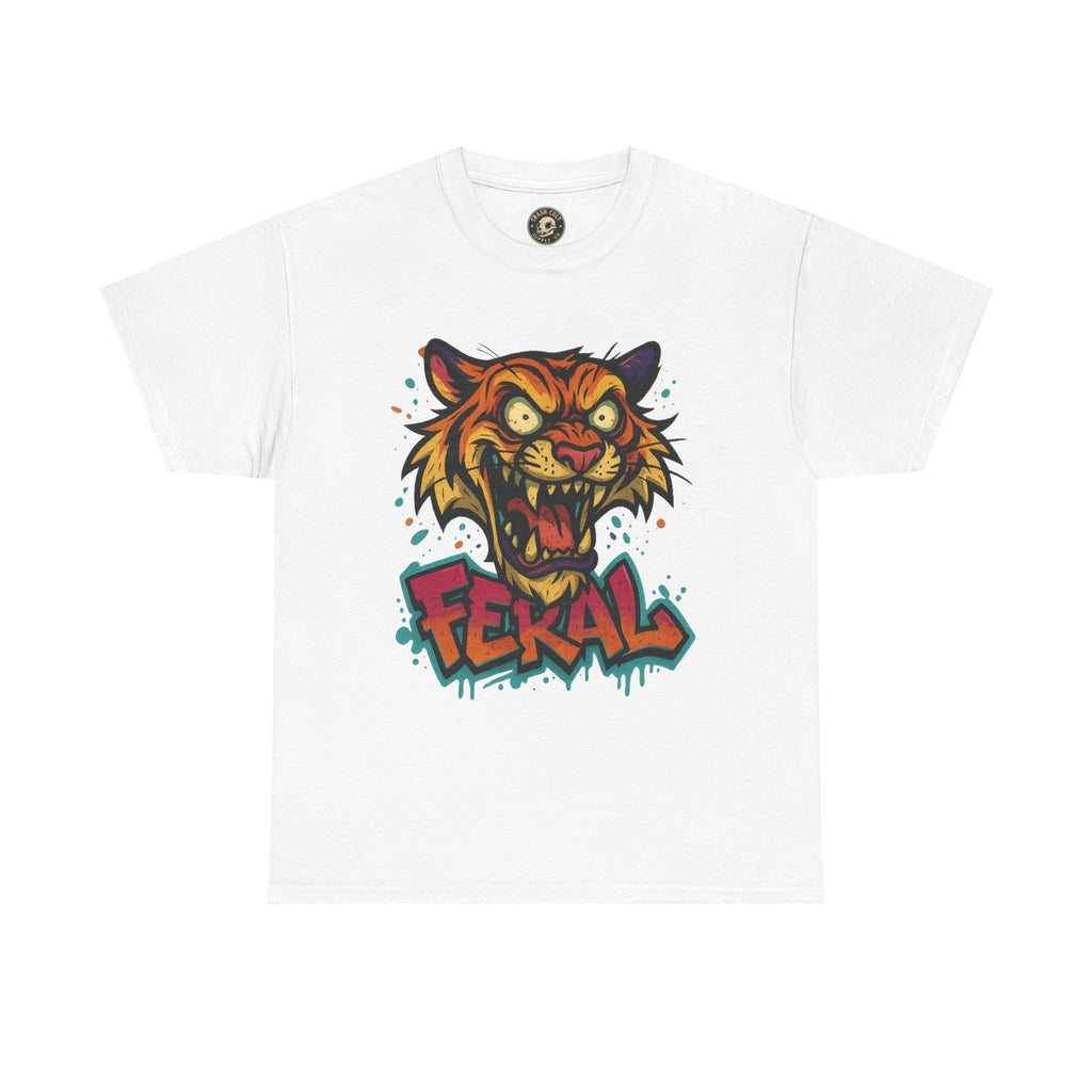 Feral Tiger Graphic Tee, Custom Artwork Shirt, Vintage Style T-Shirt, Casual Wear, Unique Gift for Animal Lovers