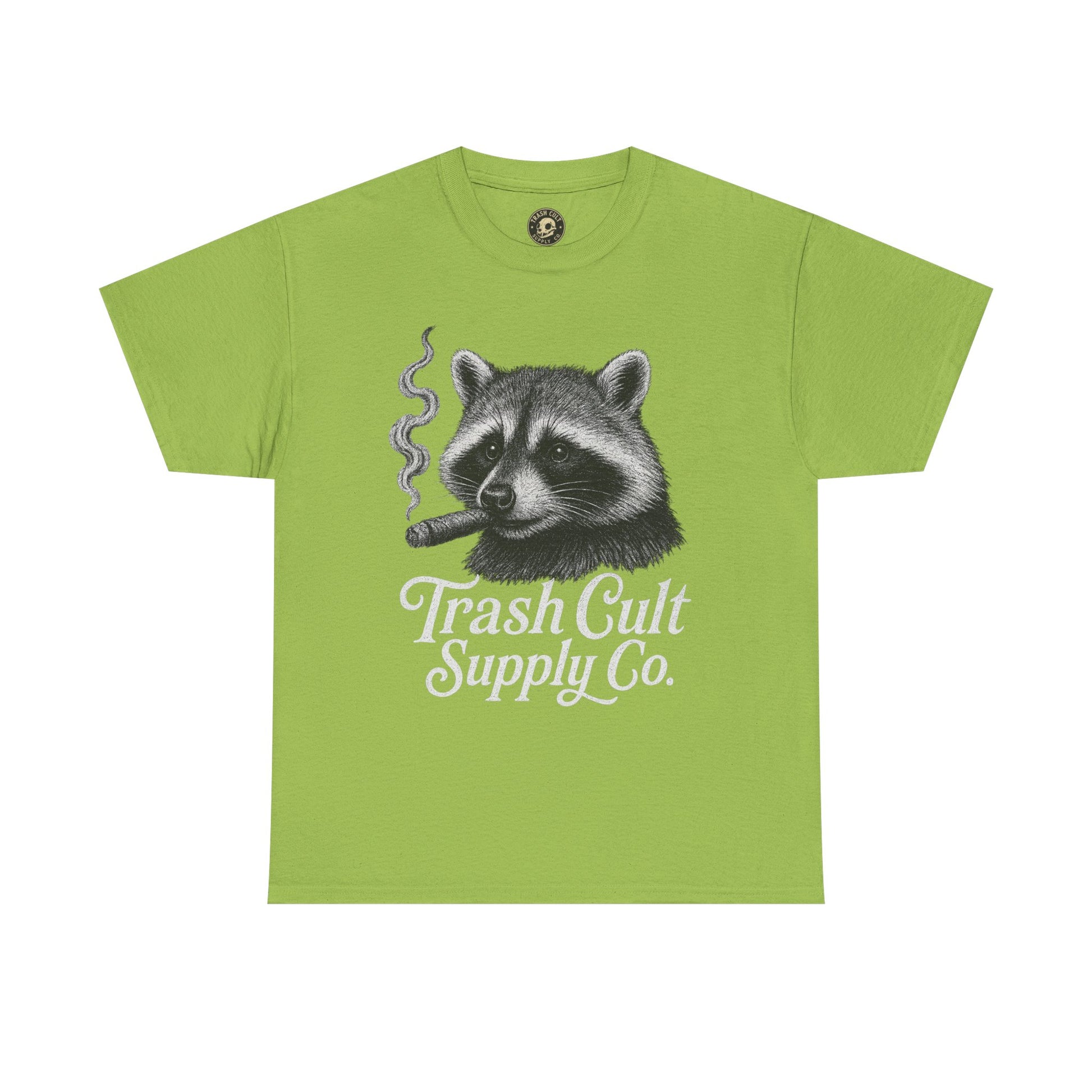 Monochrome Raccoon Cigar Shirt – Trash Cult Supply Co. | Gildan 5000 Tee