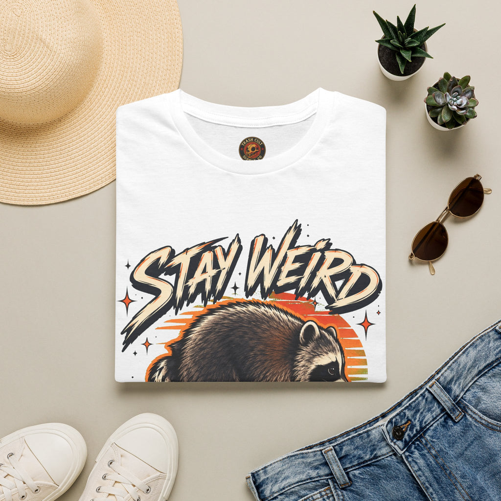 Stay Weird Raccoon Jimothy T-Shirt — Vintage Graphic Tee