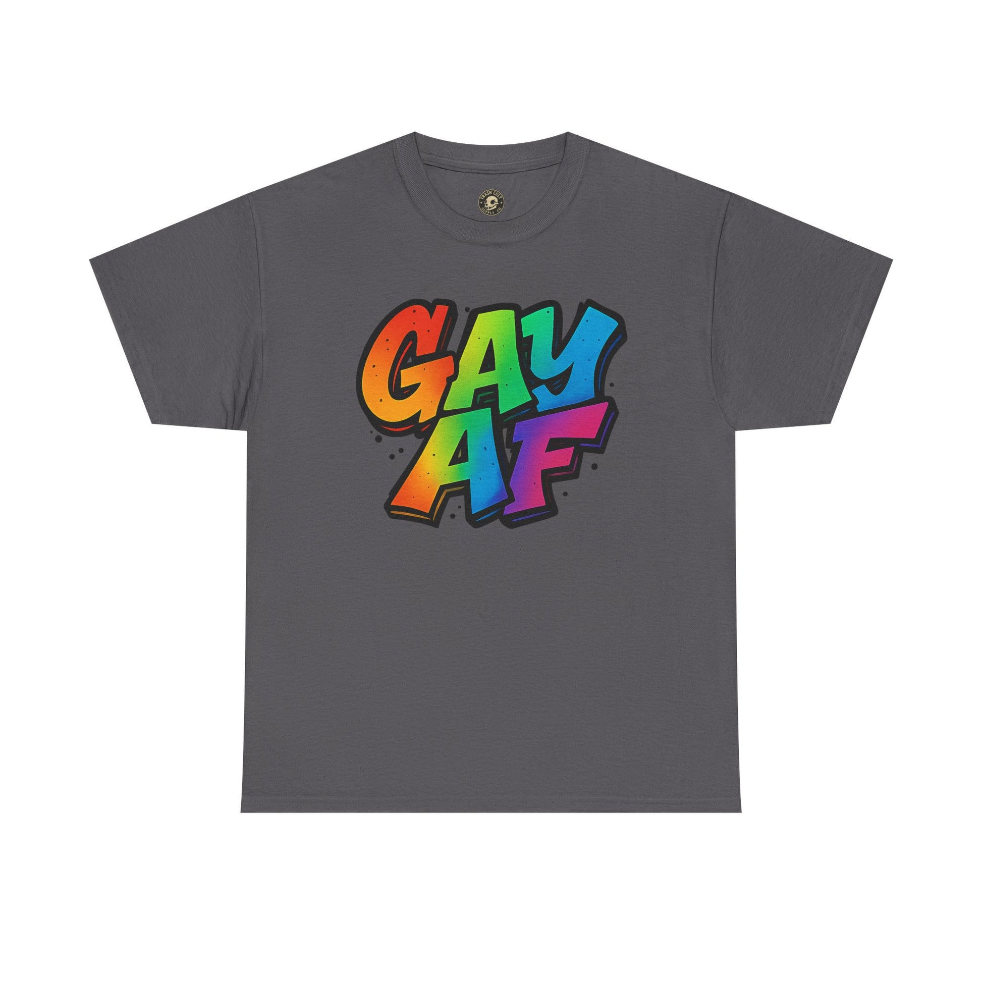 Pride Graphic Tee, Vibrant Gay AF Cotton T-Shirt, LGBTQ+ Celebration Wear, Fun Gift for Friends, Festival Fashion
