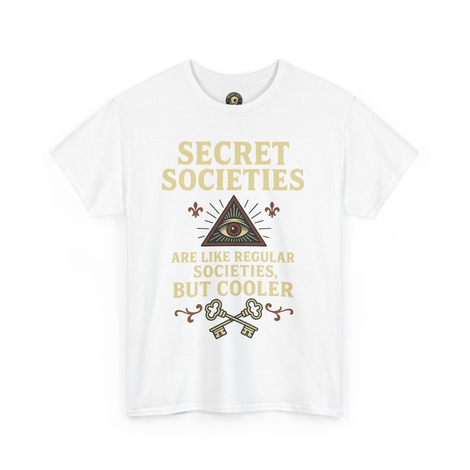 Secret Societies Shirt – Illuminati Eye Graphic Tee – Gildan 5000 Soft Cotton – Trash Cult Vintage Design