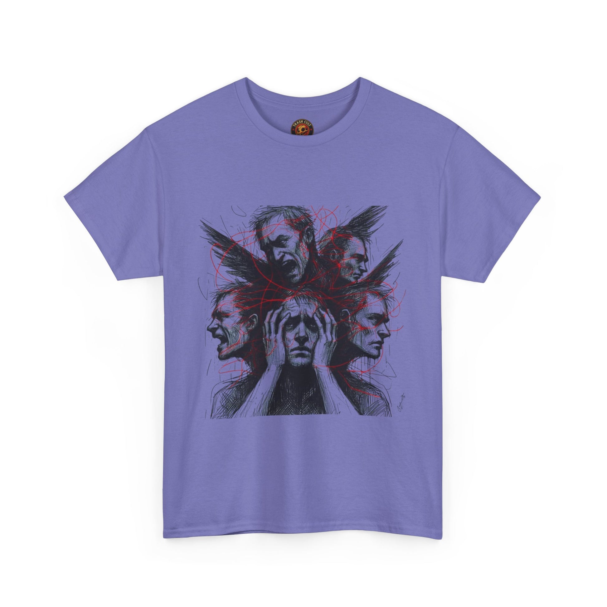 Xian Allen x Trash Cult Shirt – “Loud Inside My Head” | Dark Illustrative Art Tee