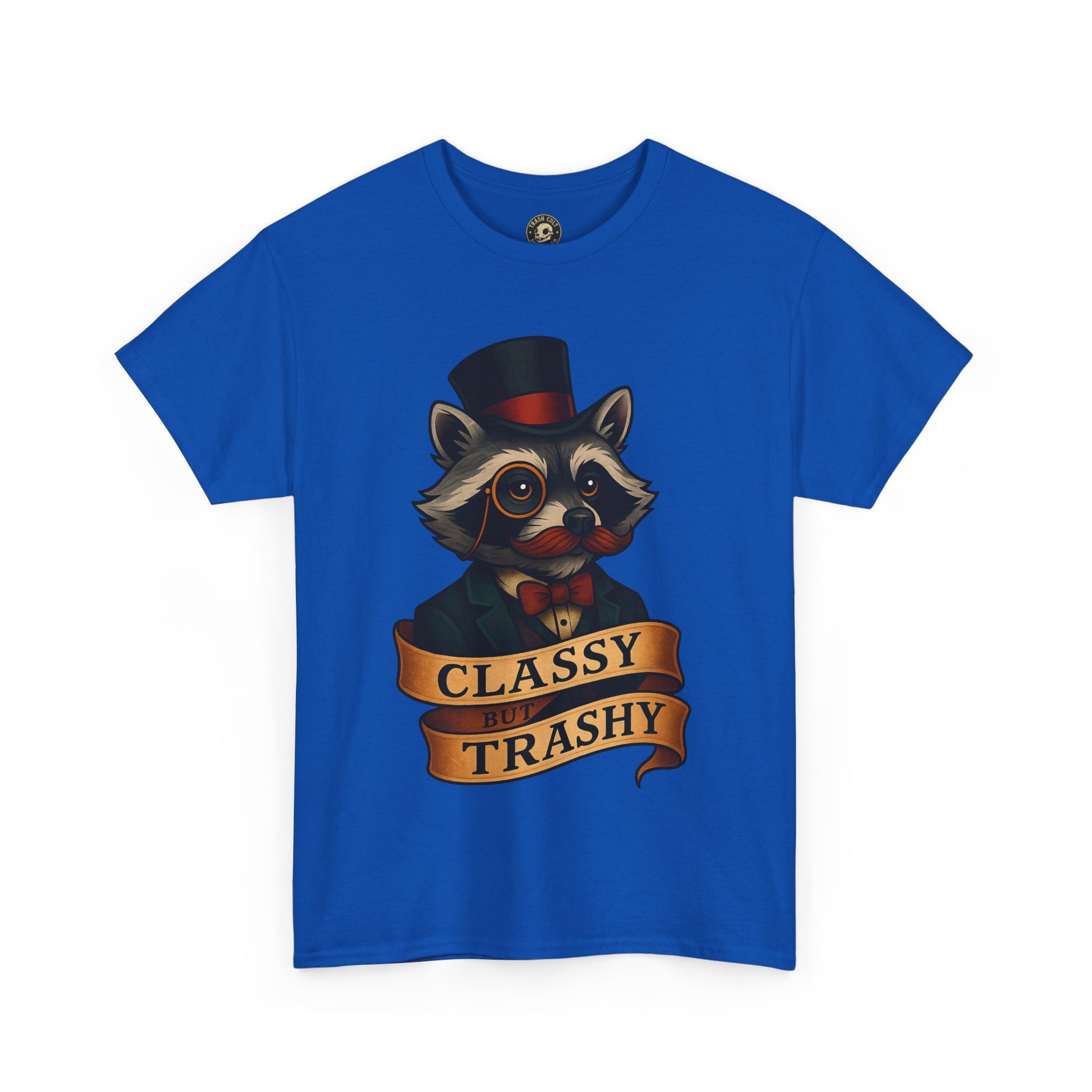 Classy Trashy Raccoon Tee, Unisex Heavy Cotton Tee, Funny Animal Shirt, Unique Gift, Casual Wear, Vintage Style T-Shirt