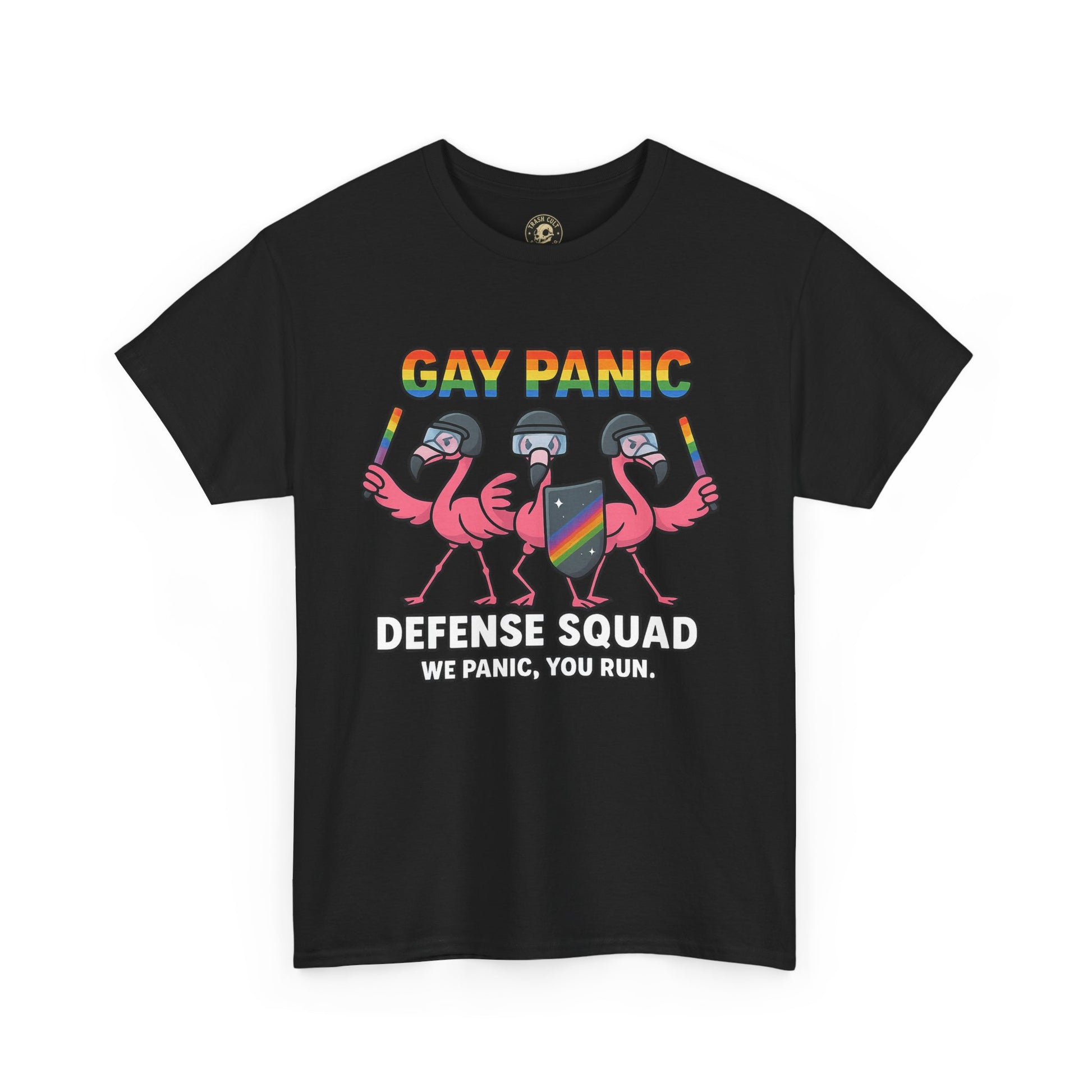 Gay Panic Defense Squad Unisex Heavy Cotton Tee, LGBTQ Pride Tee, Funny Graphic Shirt, Gift for Friends, Summer Fashion