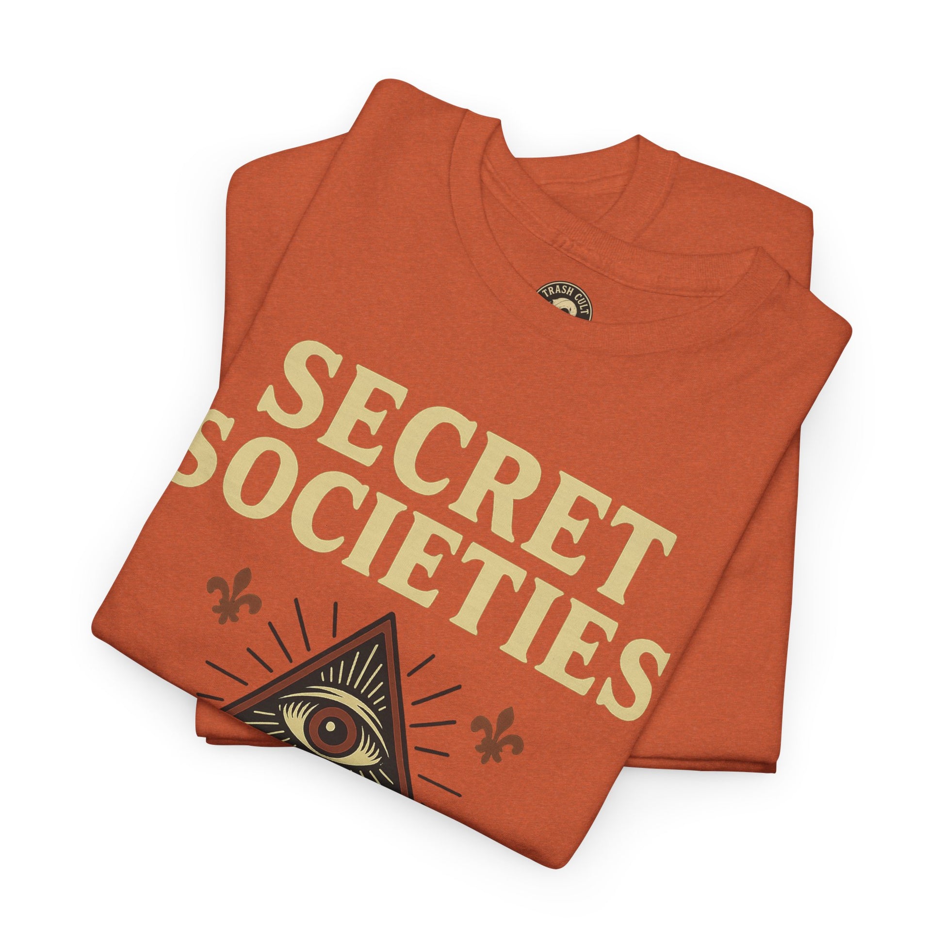 Secret Societies Shirt – Illuminati Eye Graphic Tee – Gildan 5000 Soft Cotton – Trash Cult Vintage Design