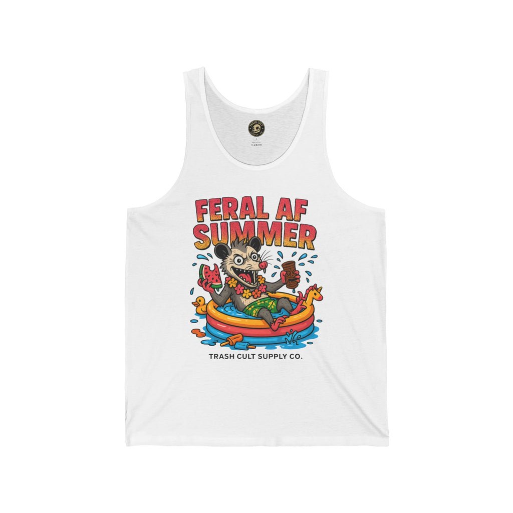 Feral AF Summer Possum Jersey Tank Top | Trash Cult Supply Co.