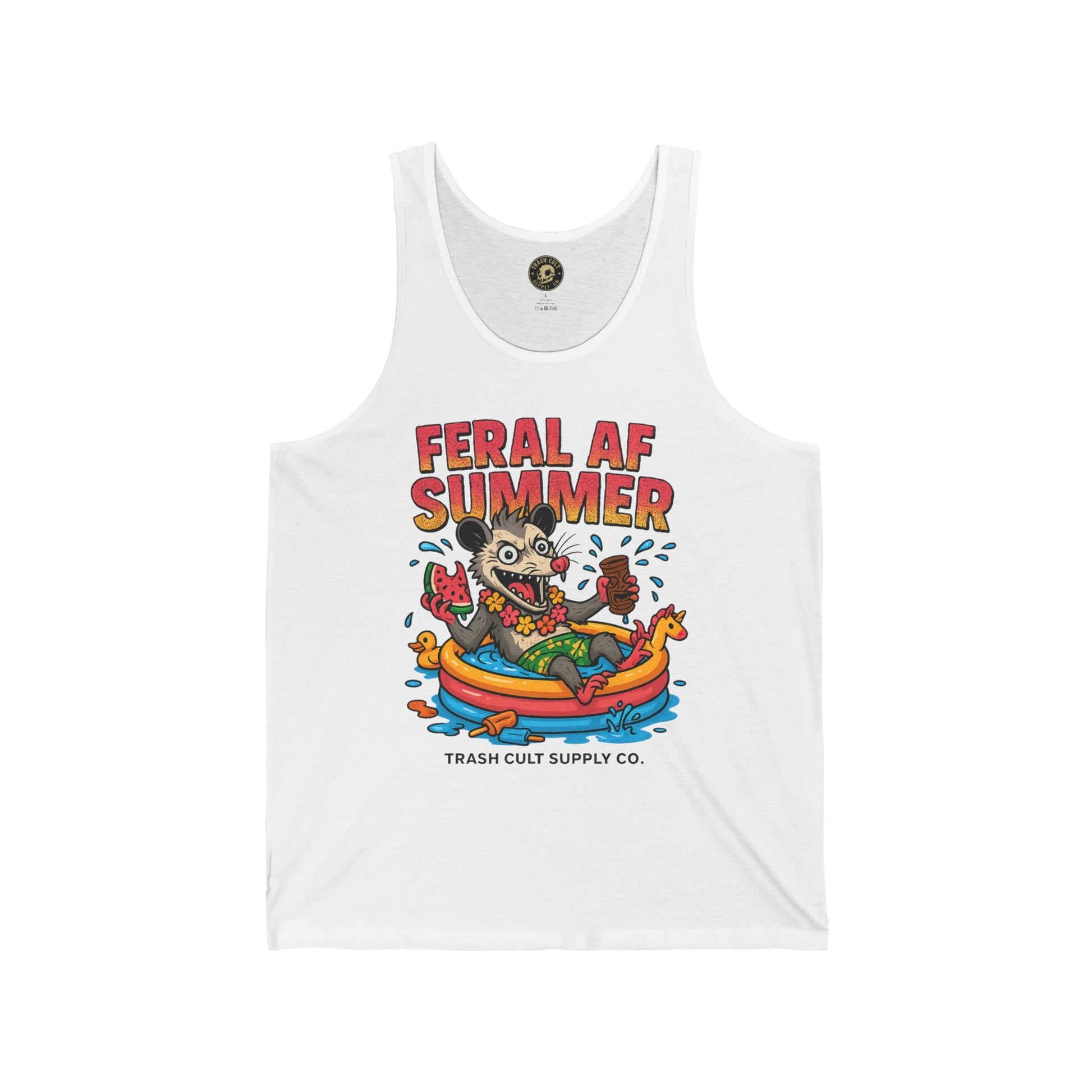 Feral AF Summer Possum Jersey Tank Top | Trash Cult Supply Co.